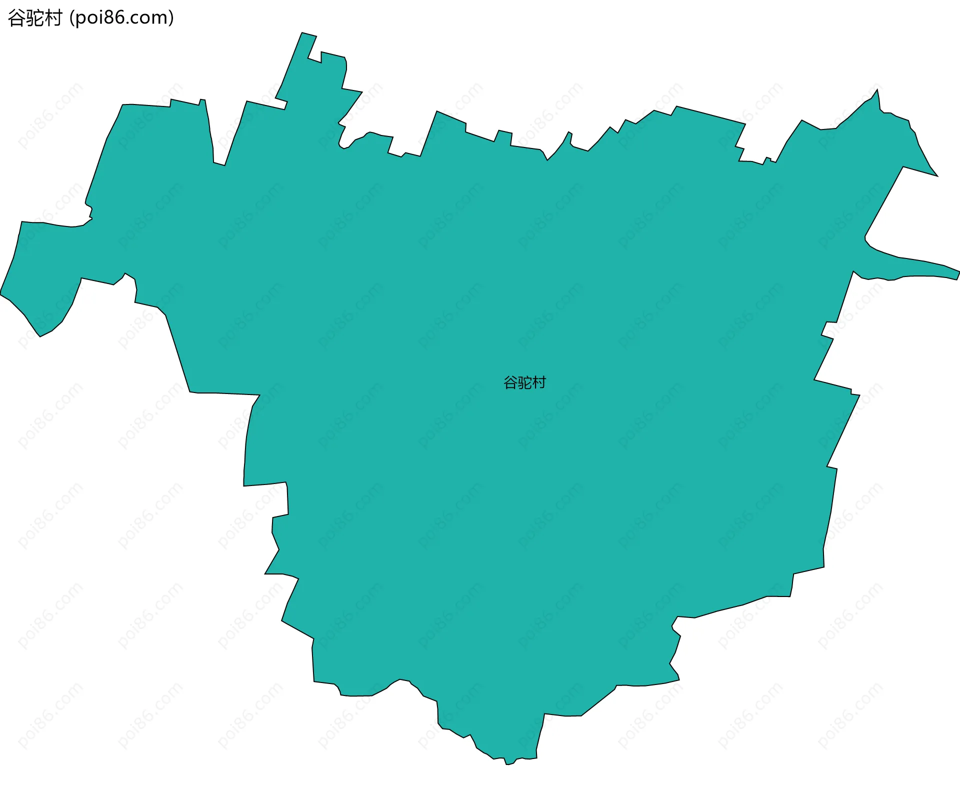 谷驼村边界地图