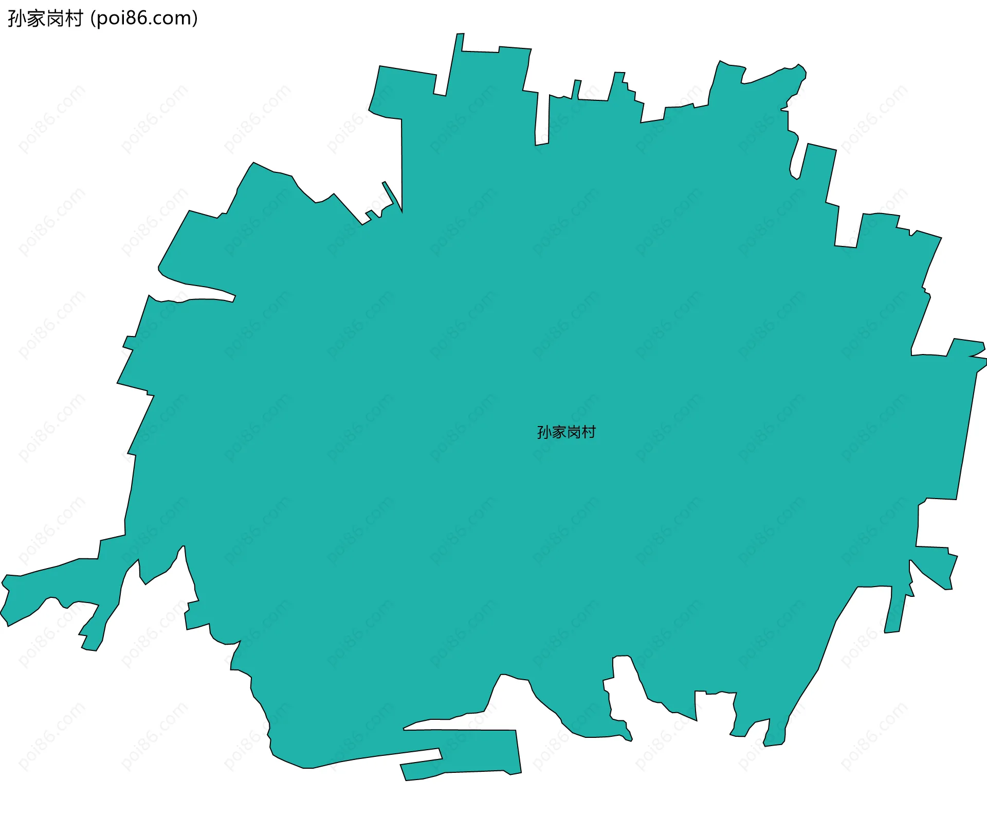 孙家岗村边界地图