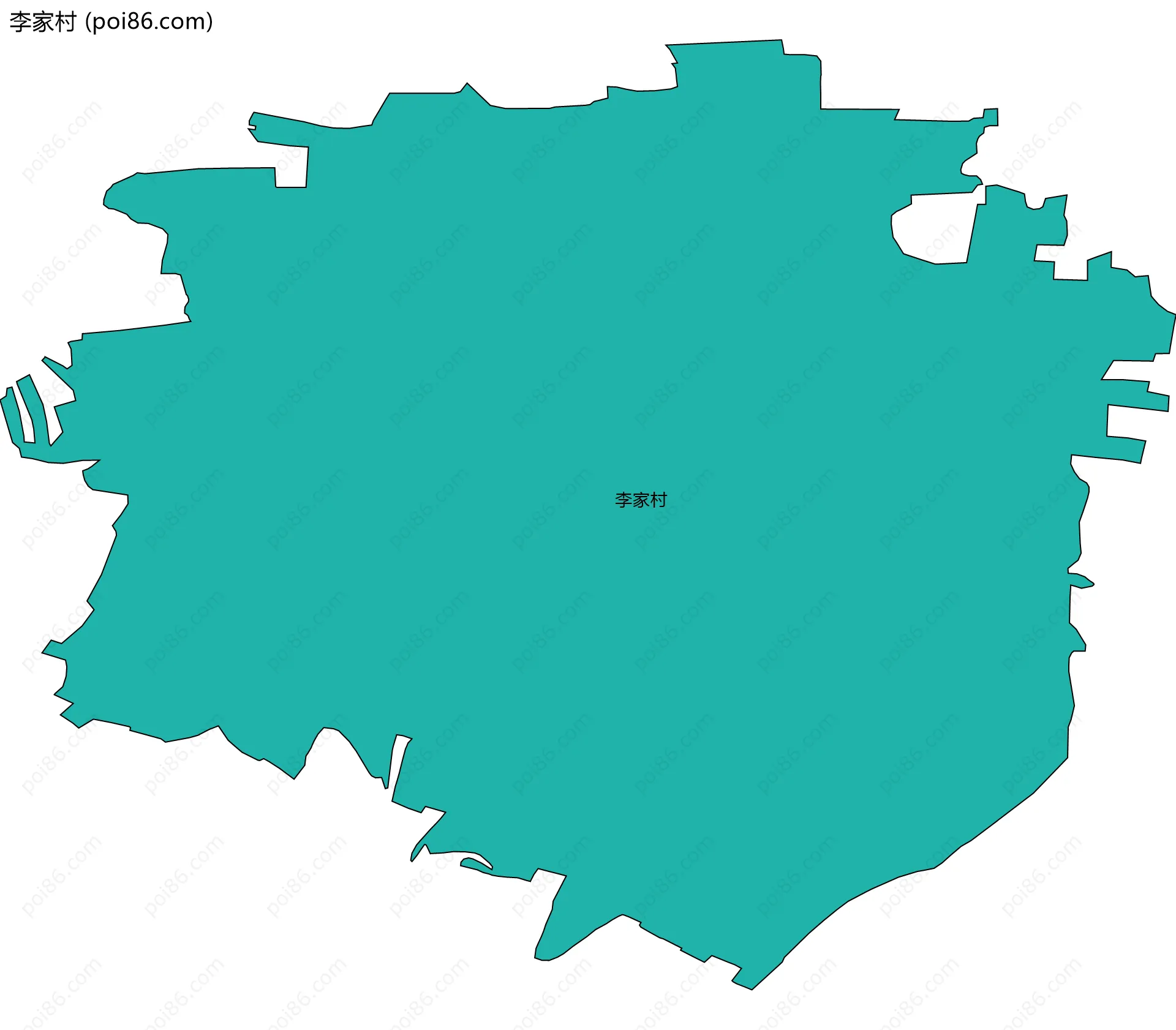 李家村边界地图