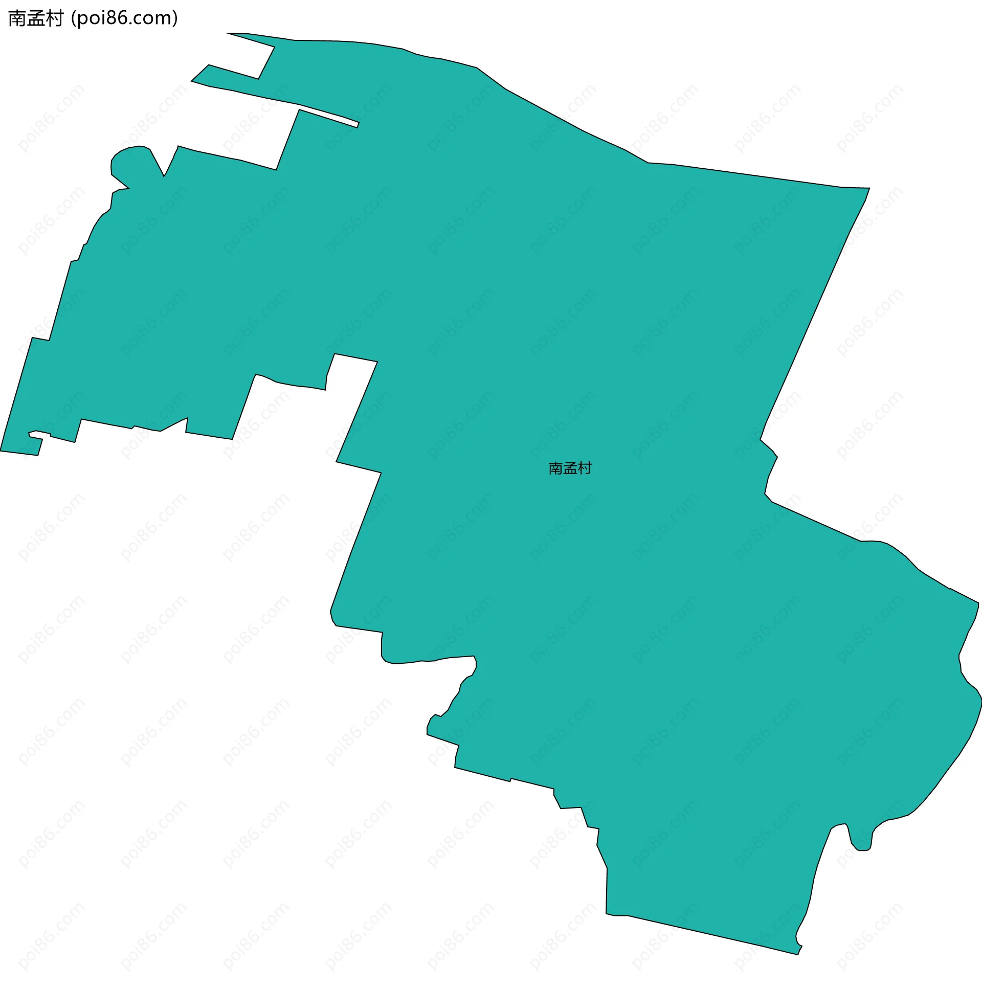 南孟村边界地图