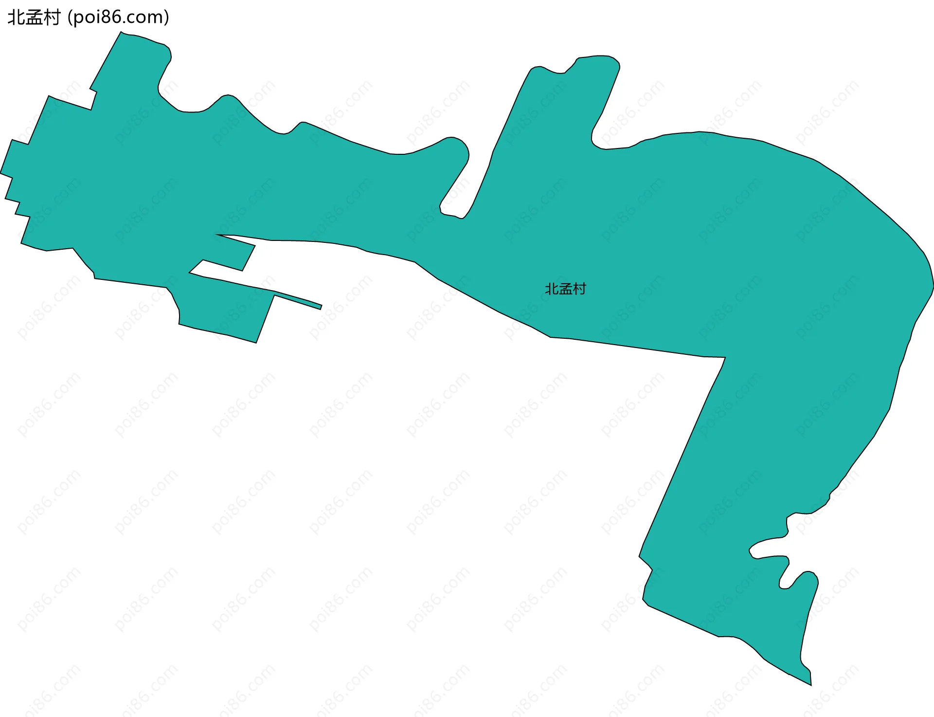 北孟村边界地图