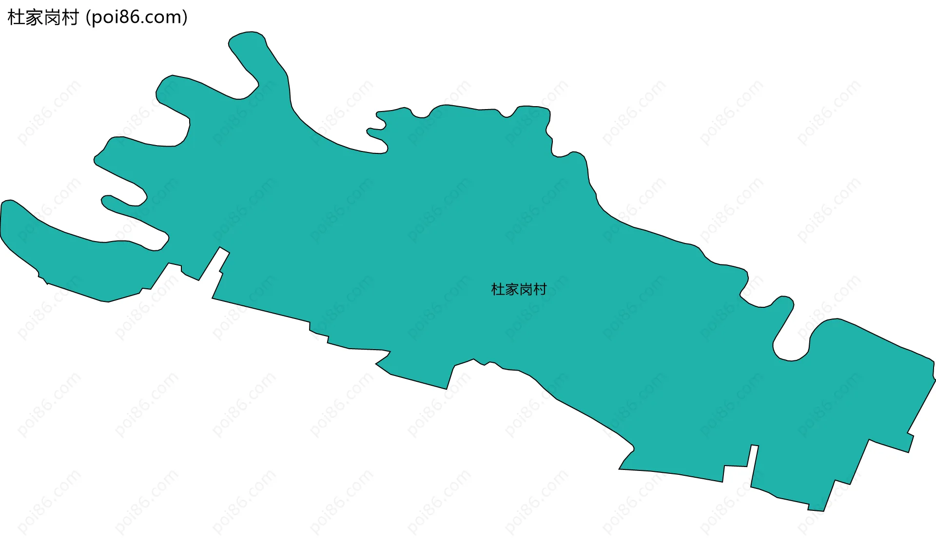 杜家岗村边界地图