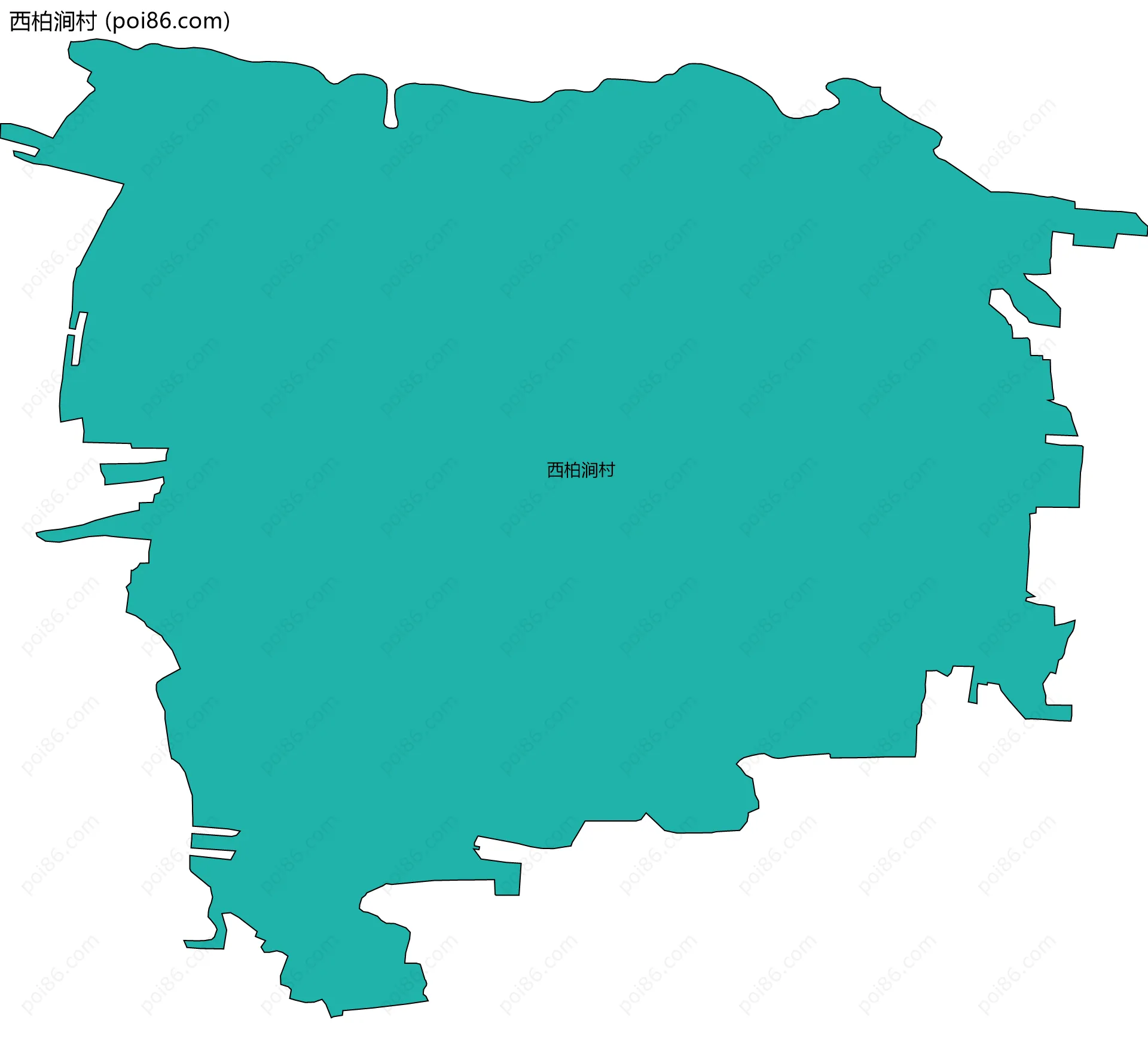 西柏涧村边界地图