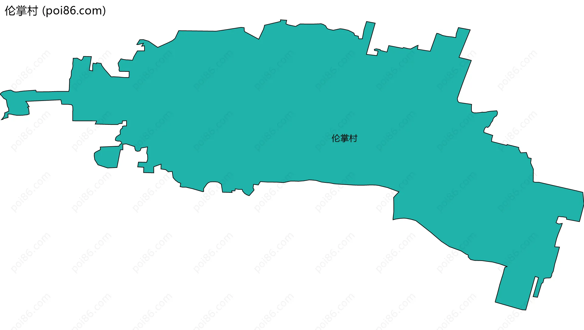 伦掌村边界地图