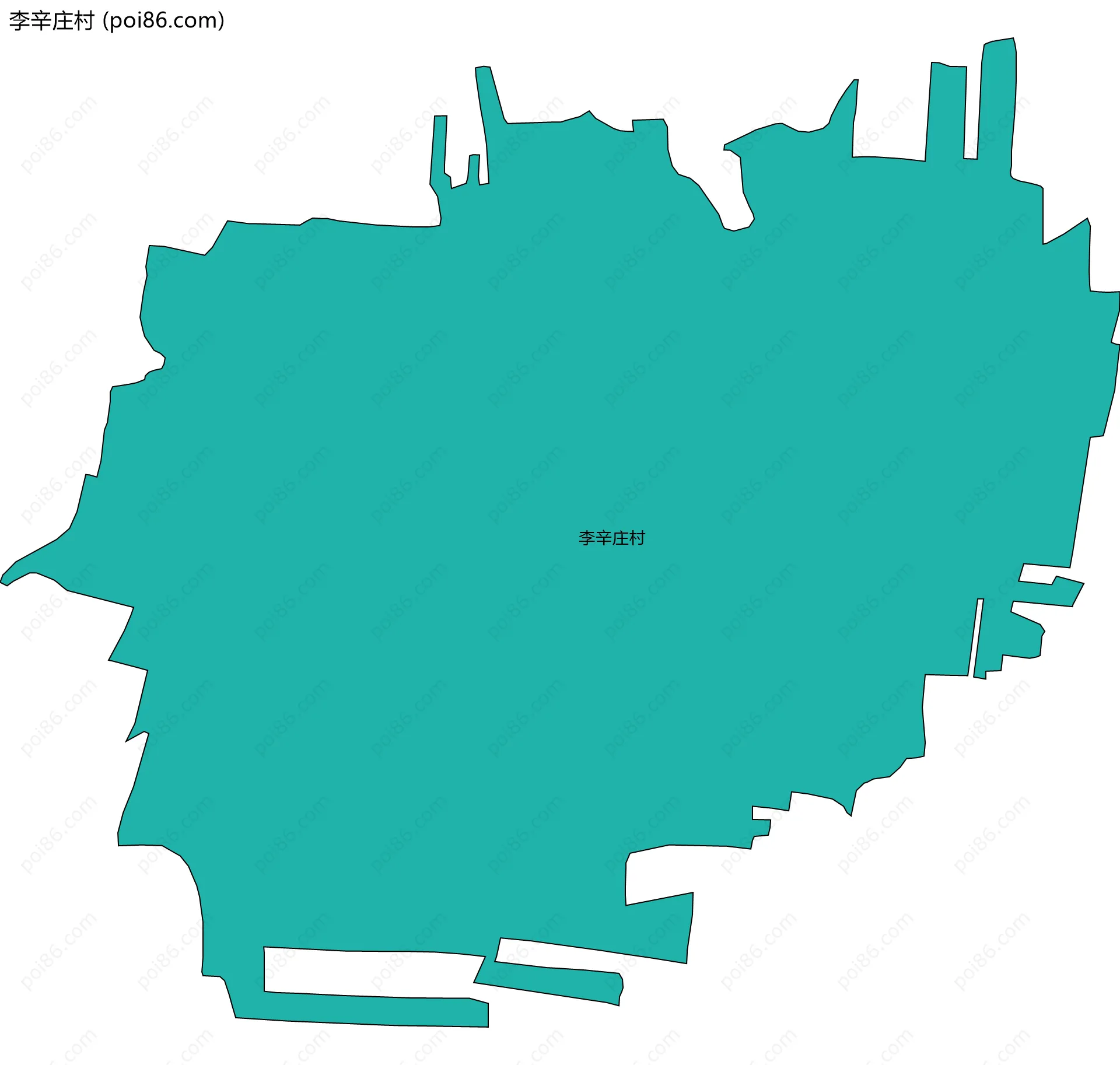 李辛庄村边界地图