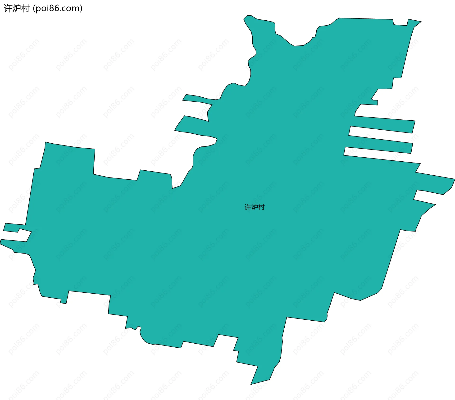 许炉村边界地图