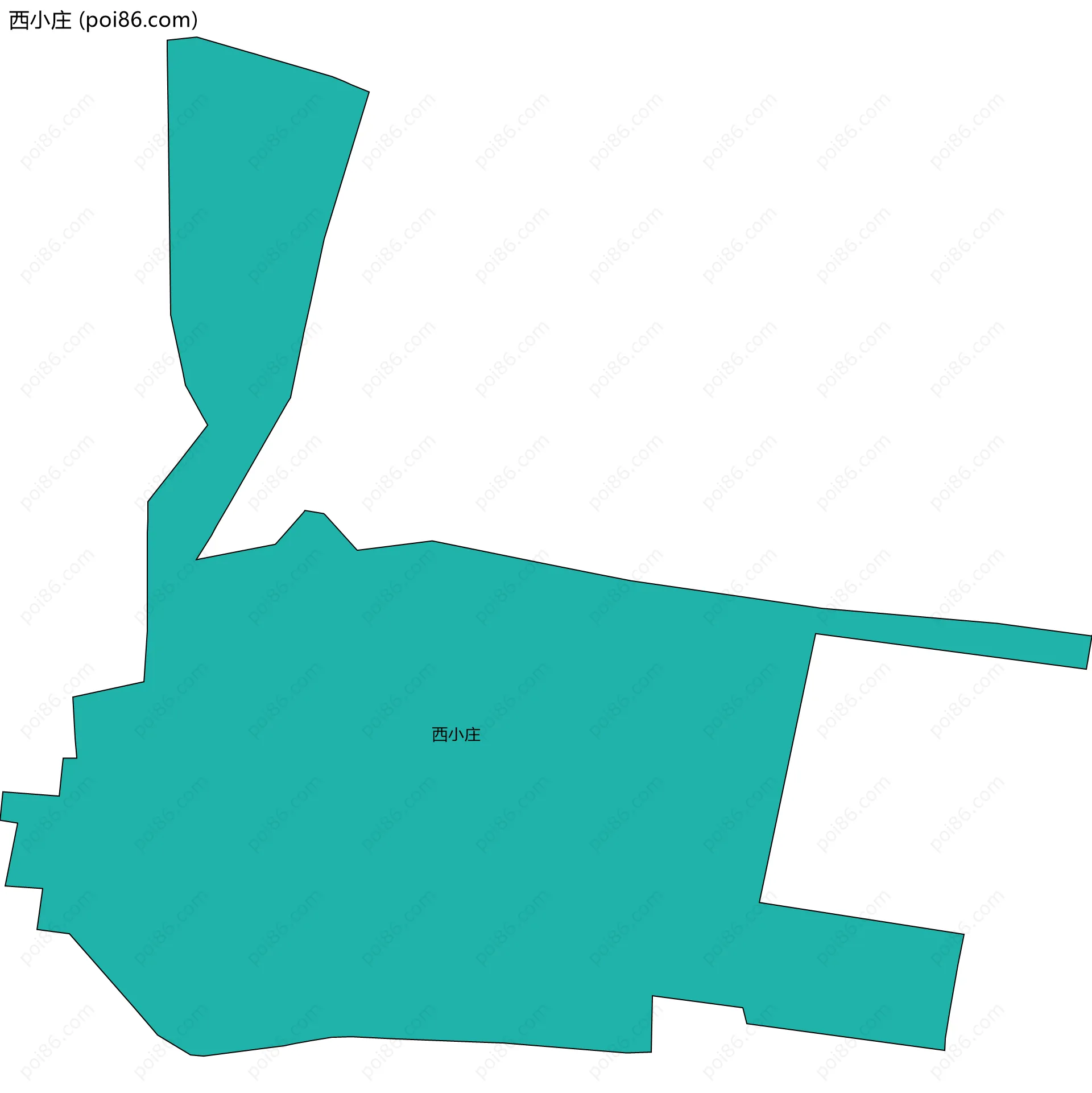 西小庄边界地图