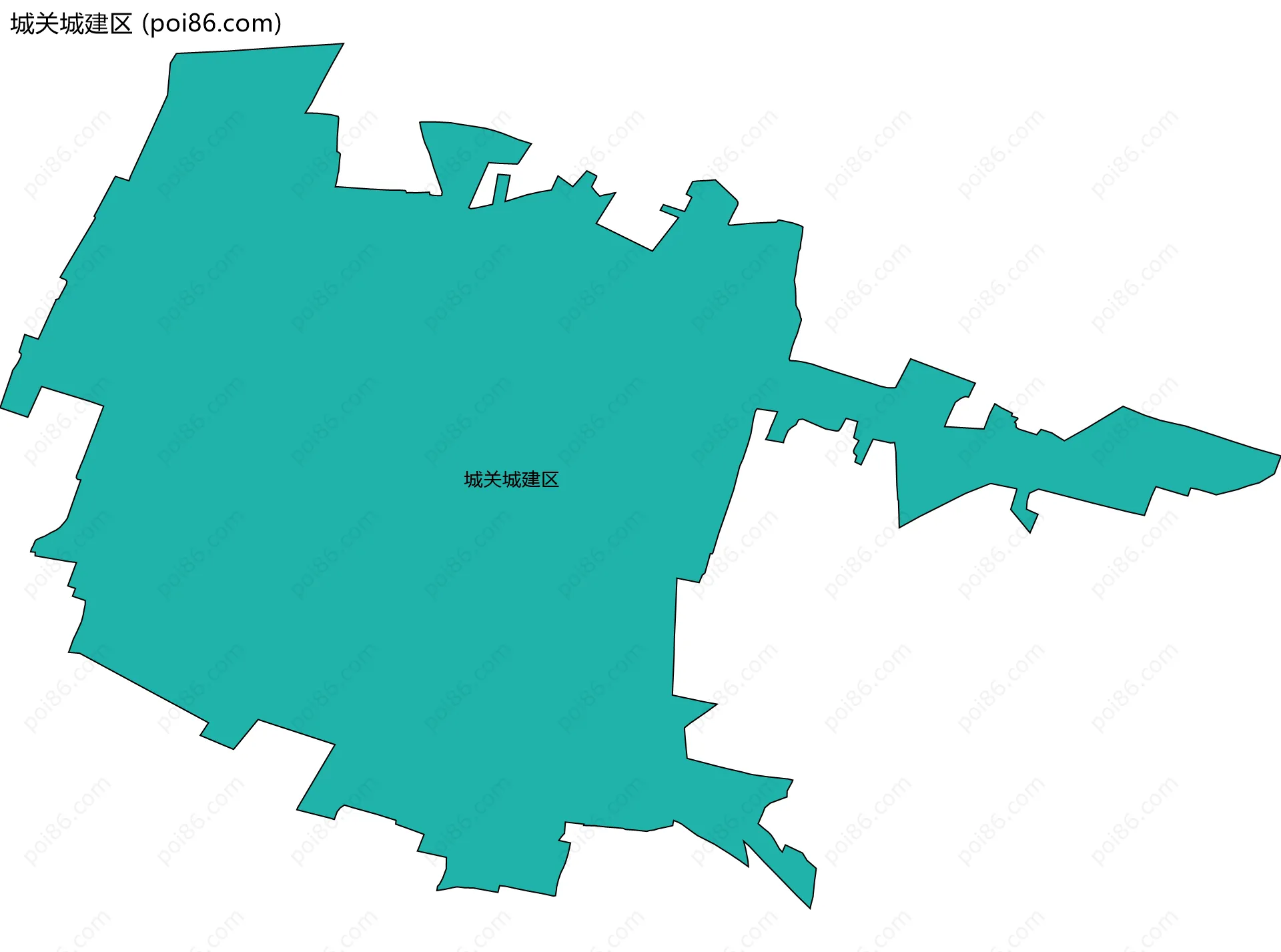 城关城建区边界地图