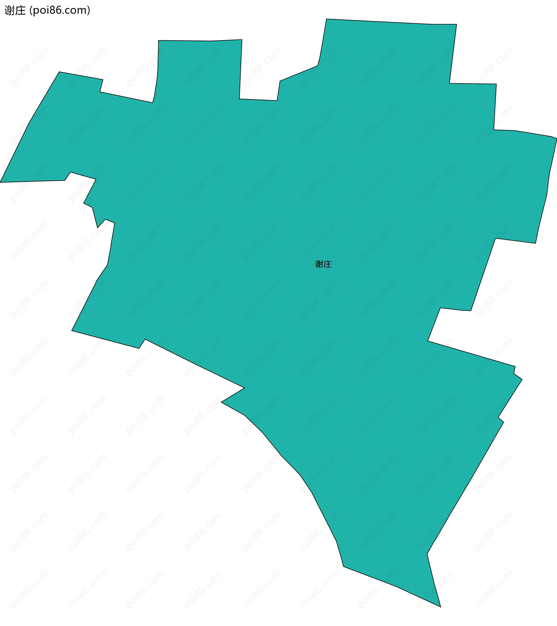 谢庄边界地图
