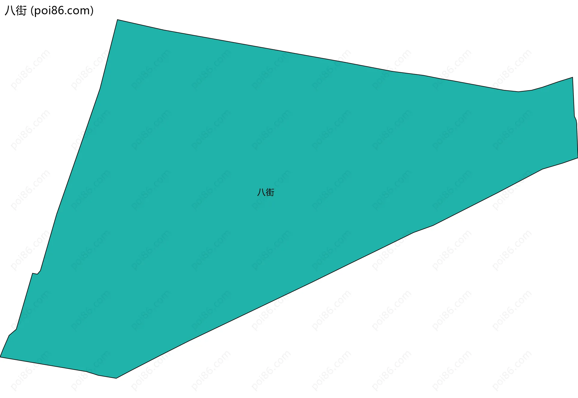 八街边界地图