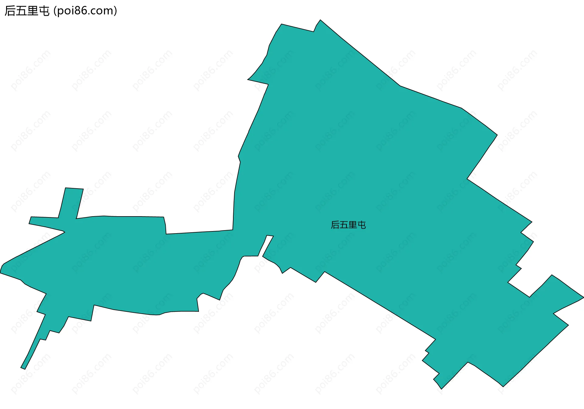 后五里屯边界地图