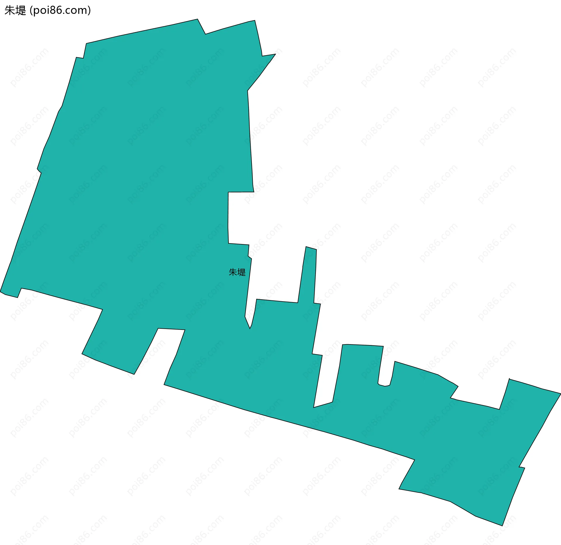 朱堤边界地图