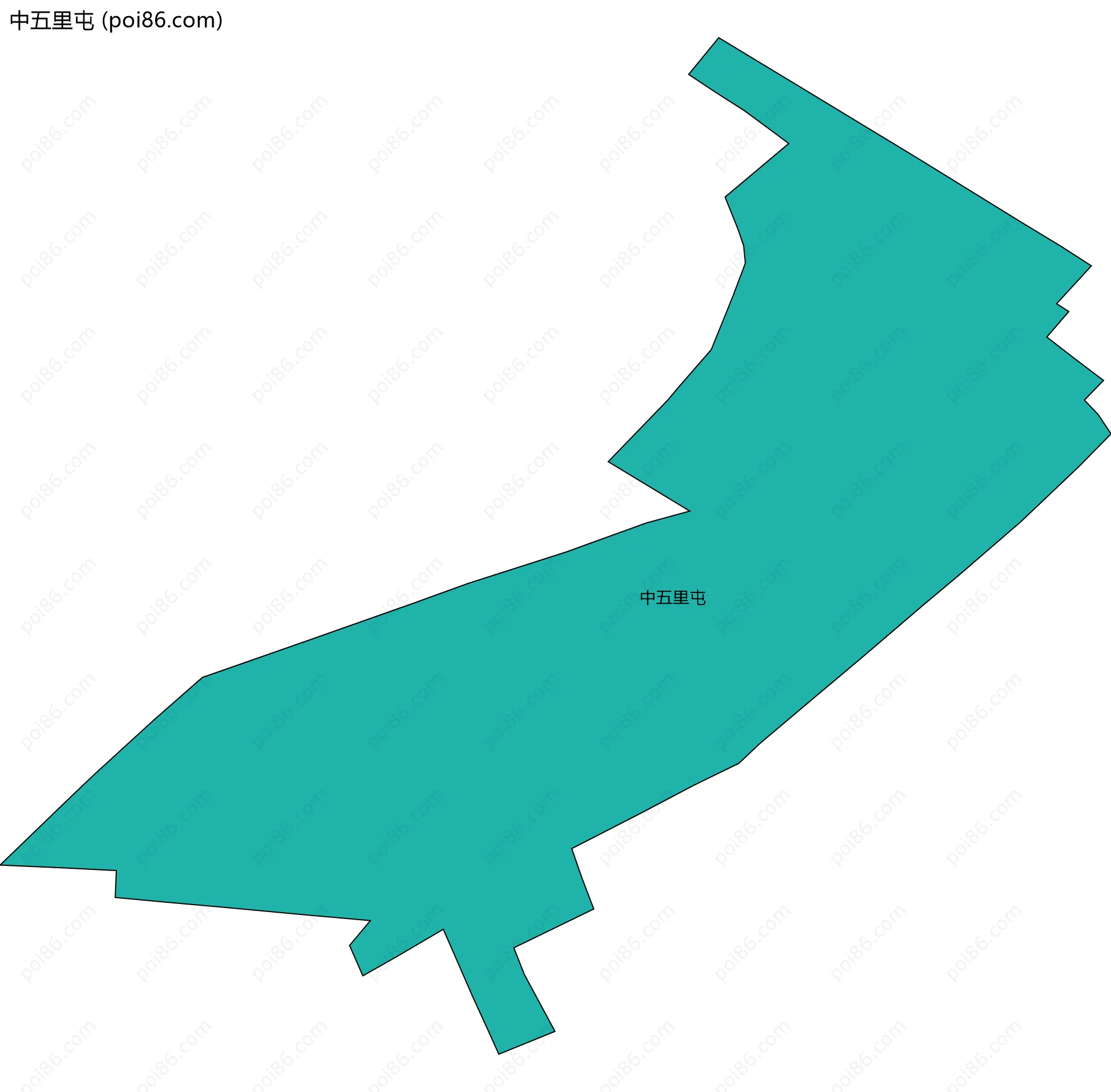 中五里屯边界地图