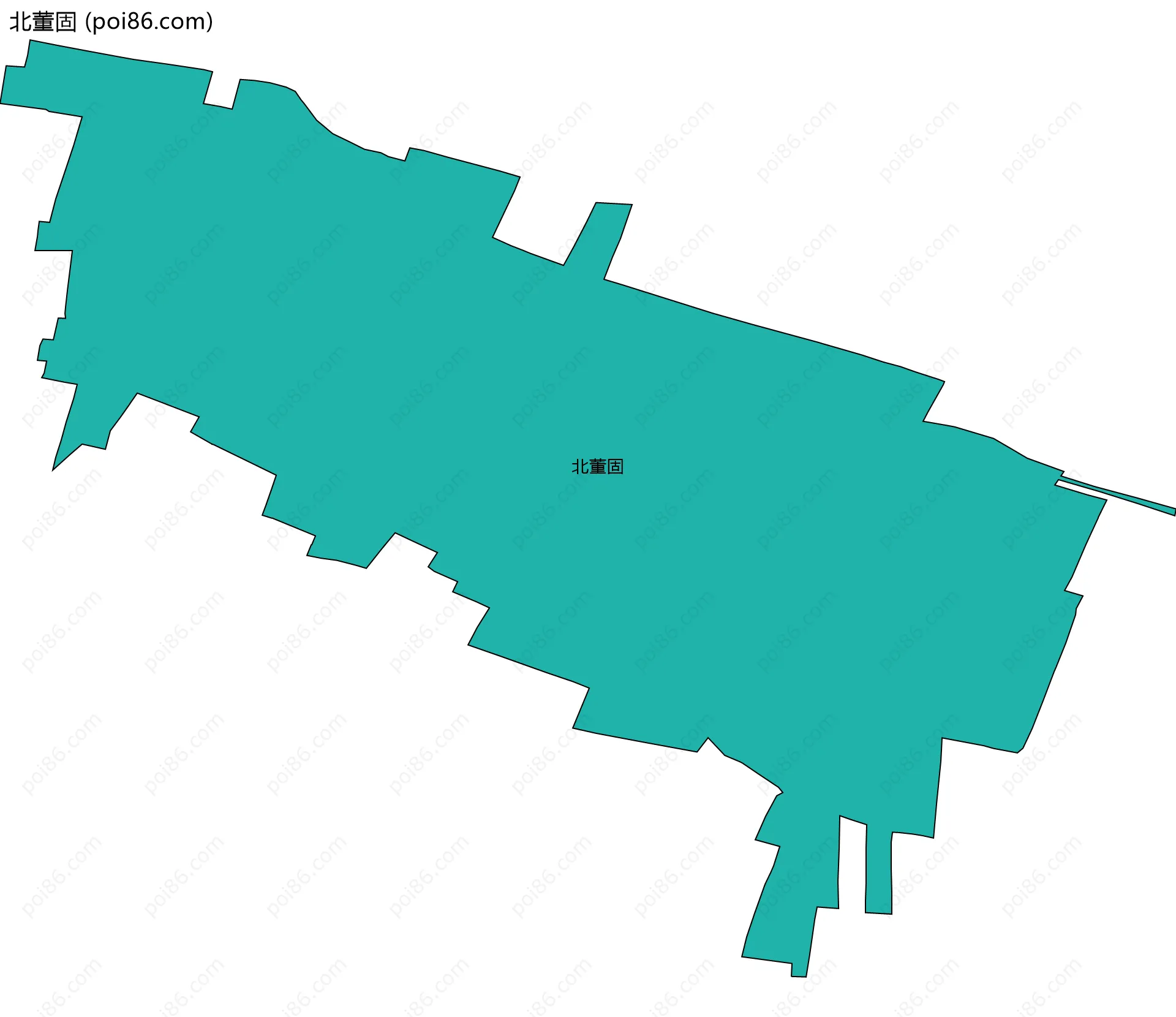 北董固边界地图