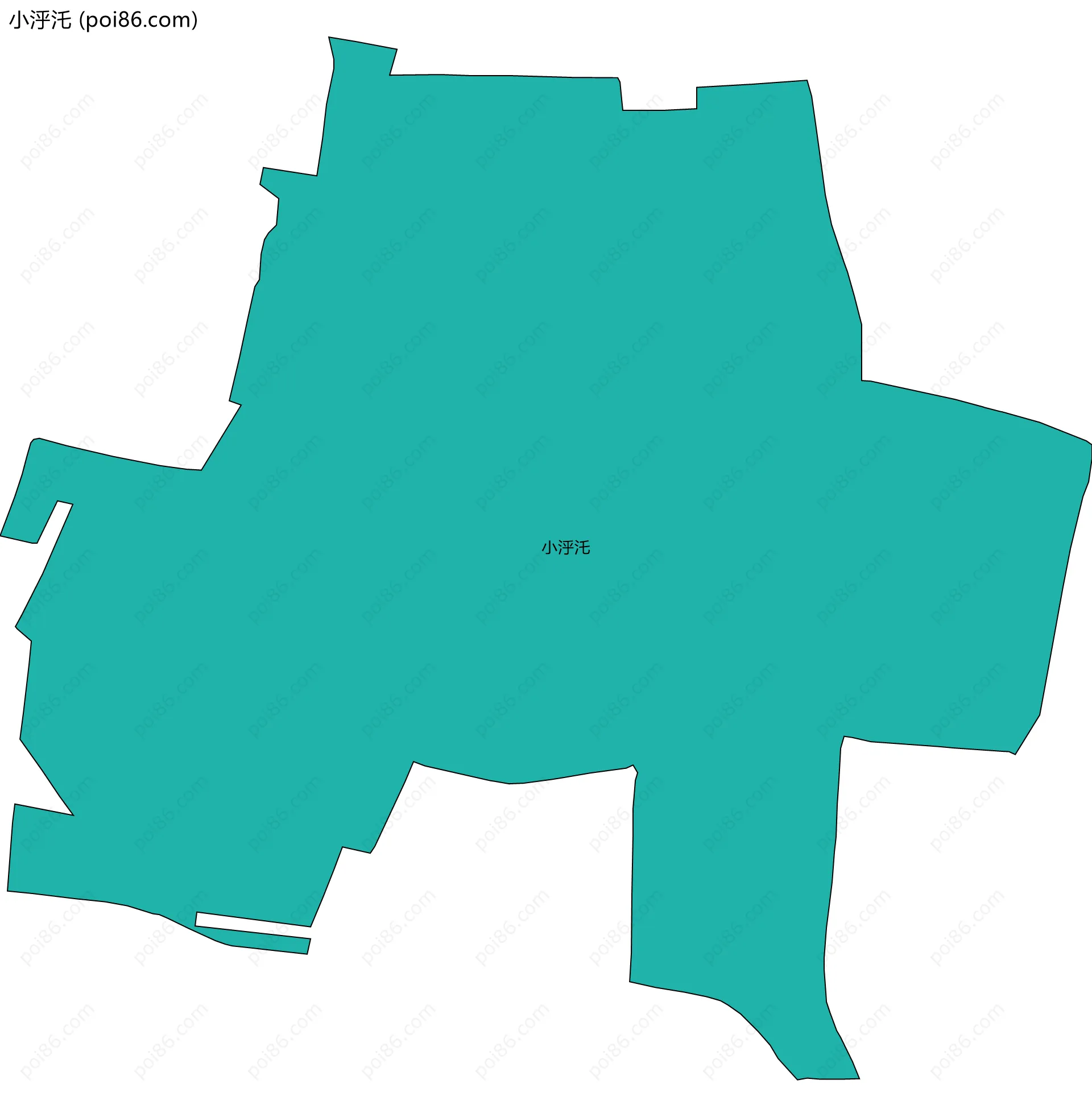 小泘汑边界地图