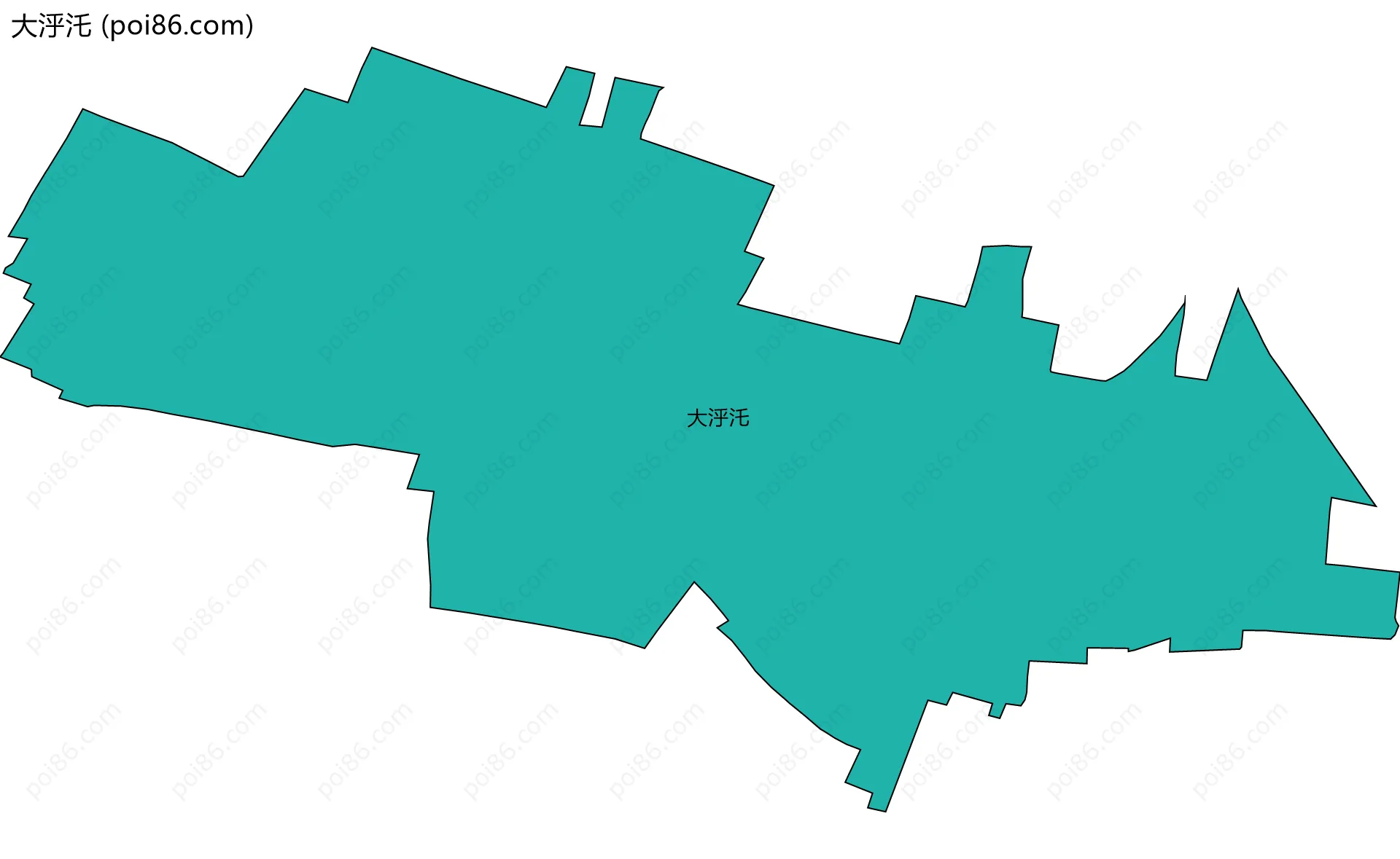 大泘汑边界地图