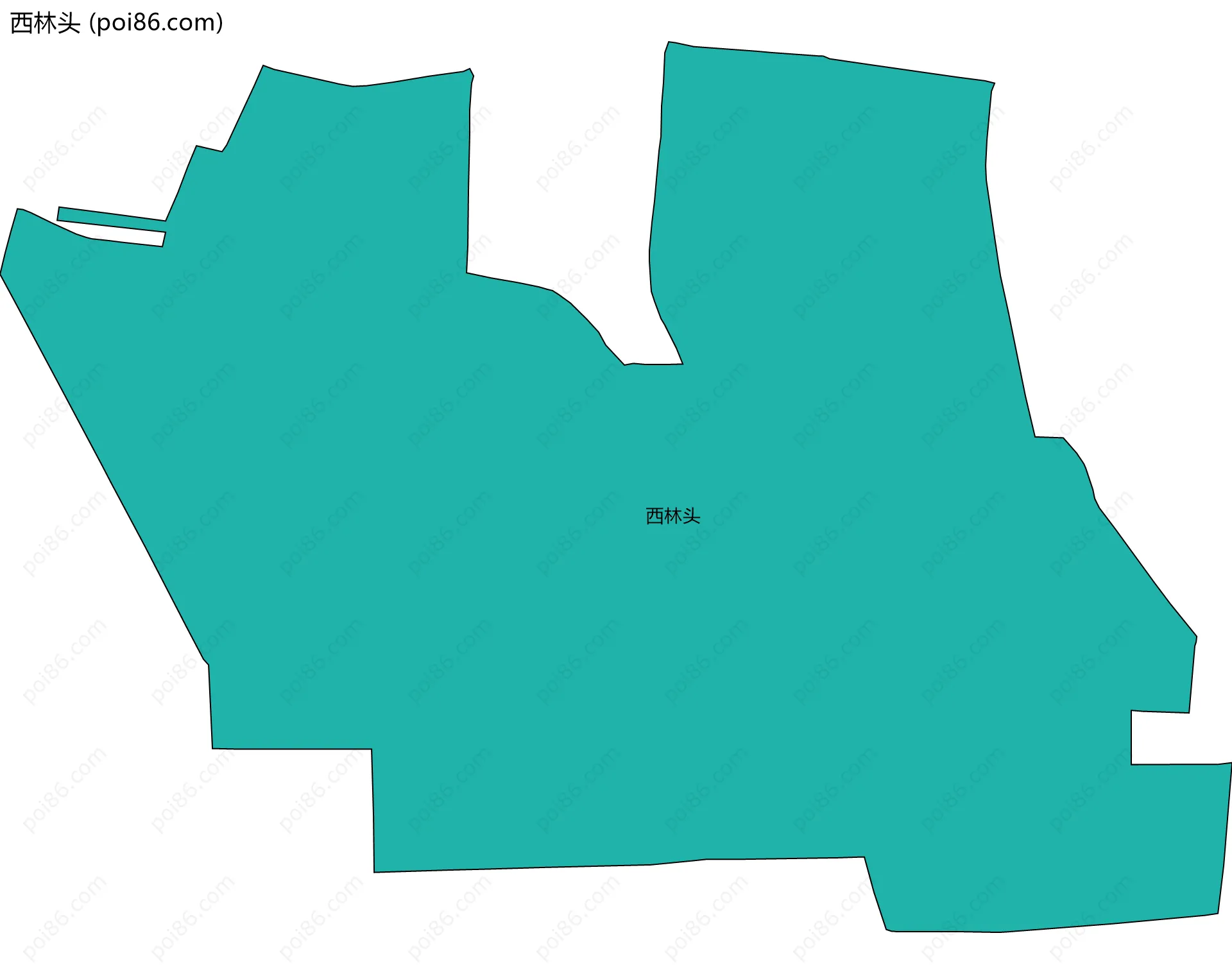 西林头边界地图