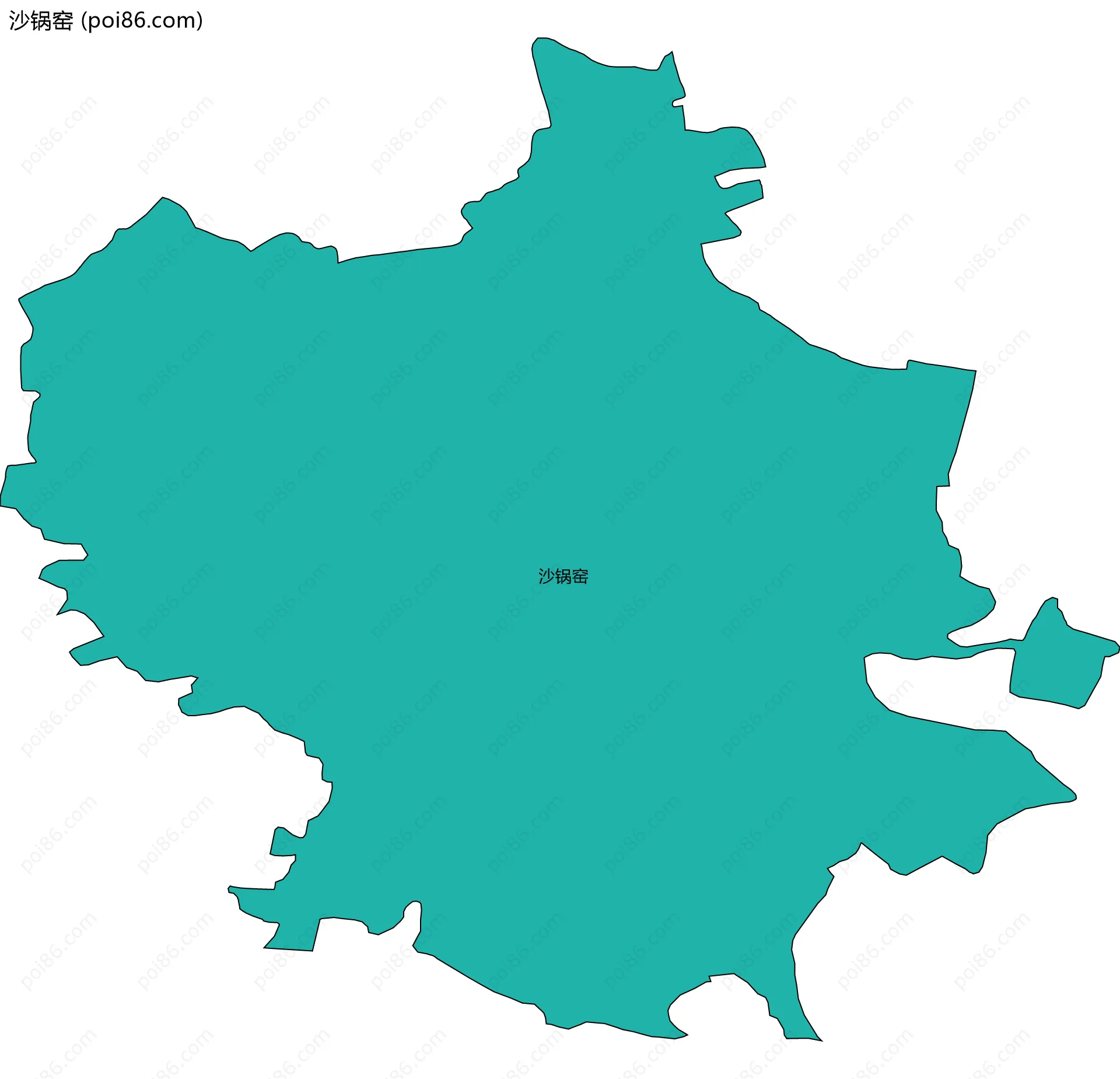 沙锅窑边界地图