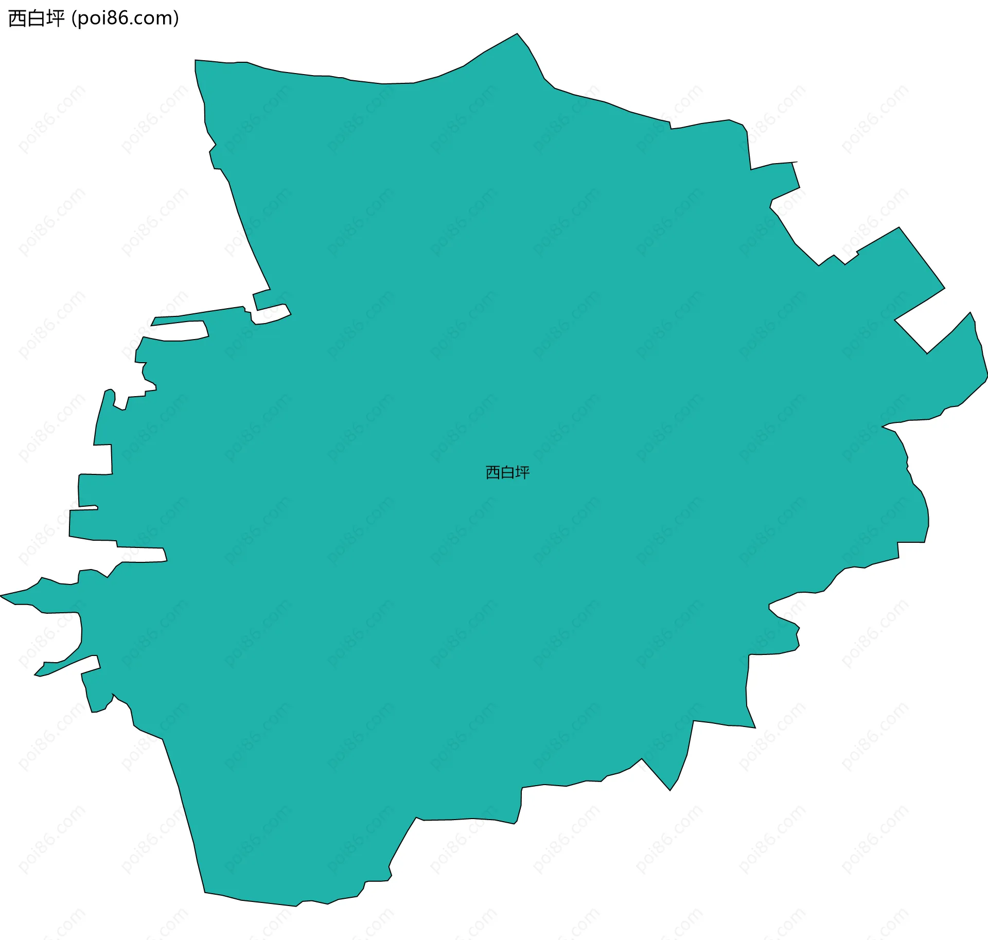 西白坪边界地图