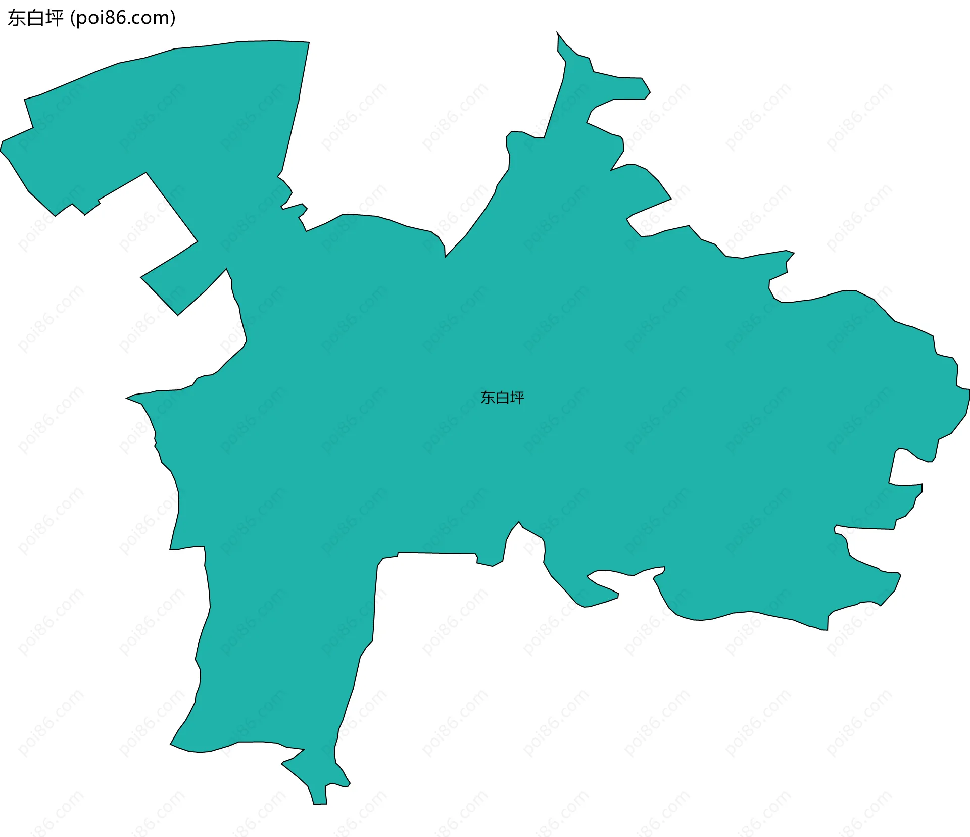 东白坪边界地图