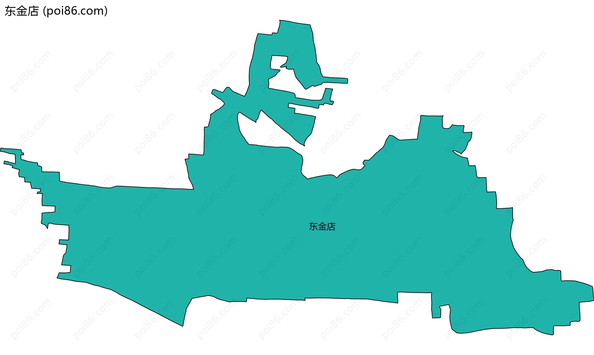 东金店边界地图
