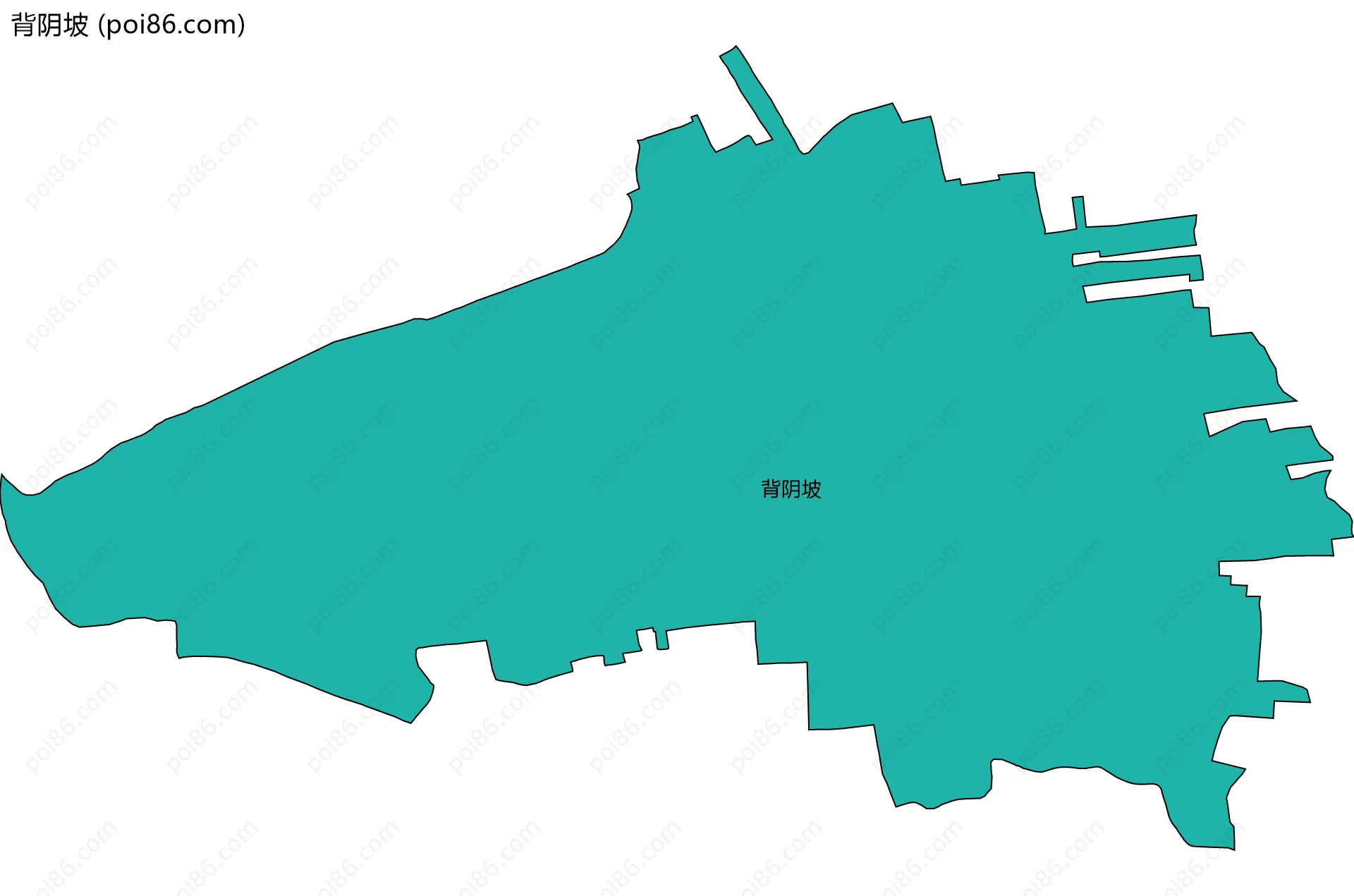 背阴坡边界地图