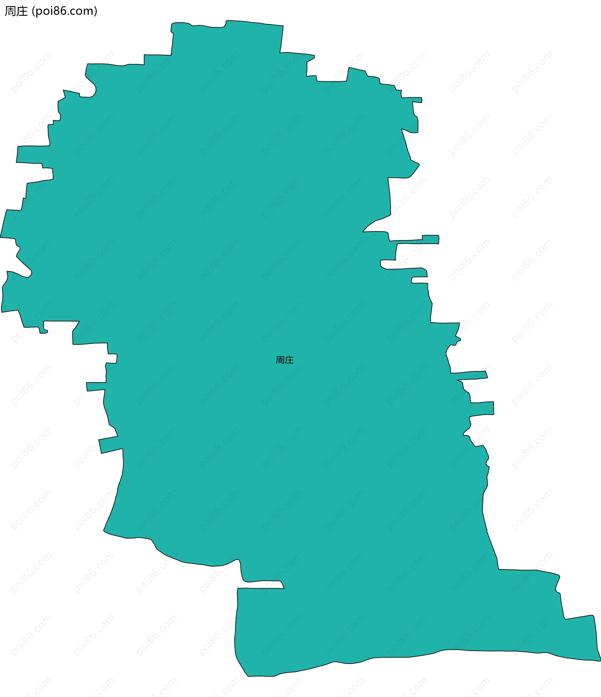 周庄边界地图