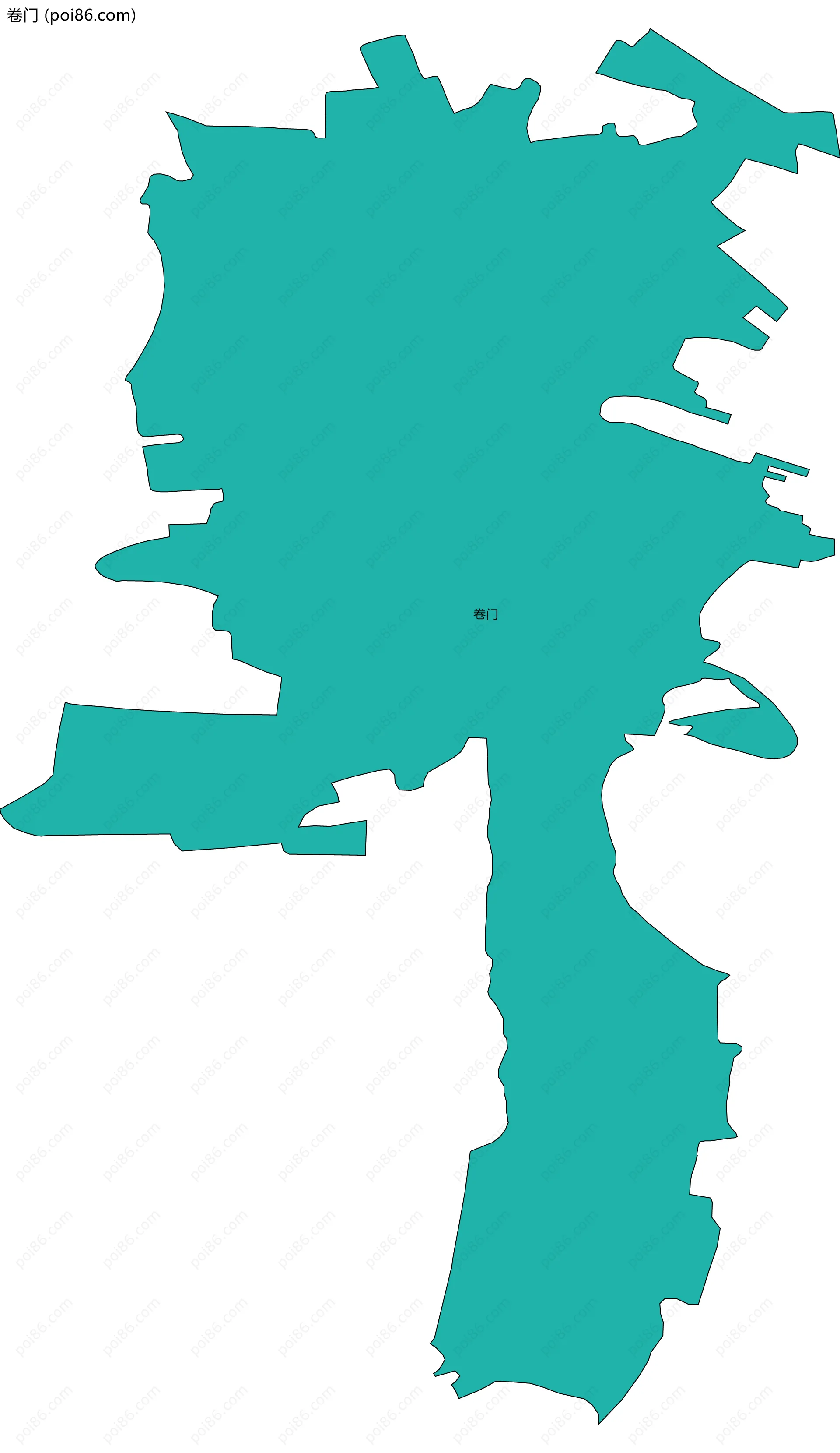 卷门边界地图