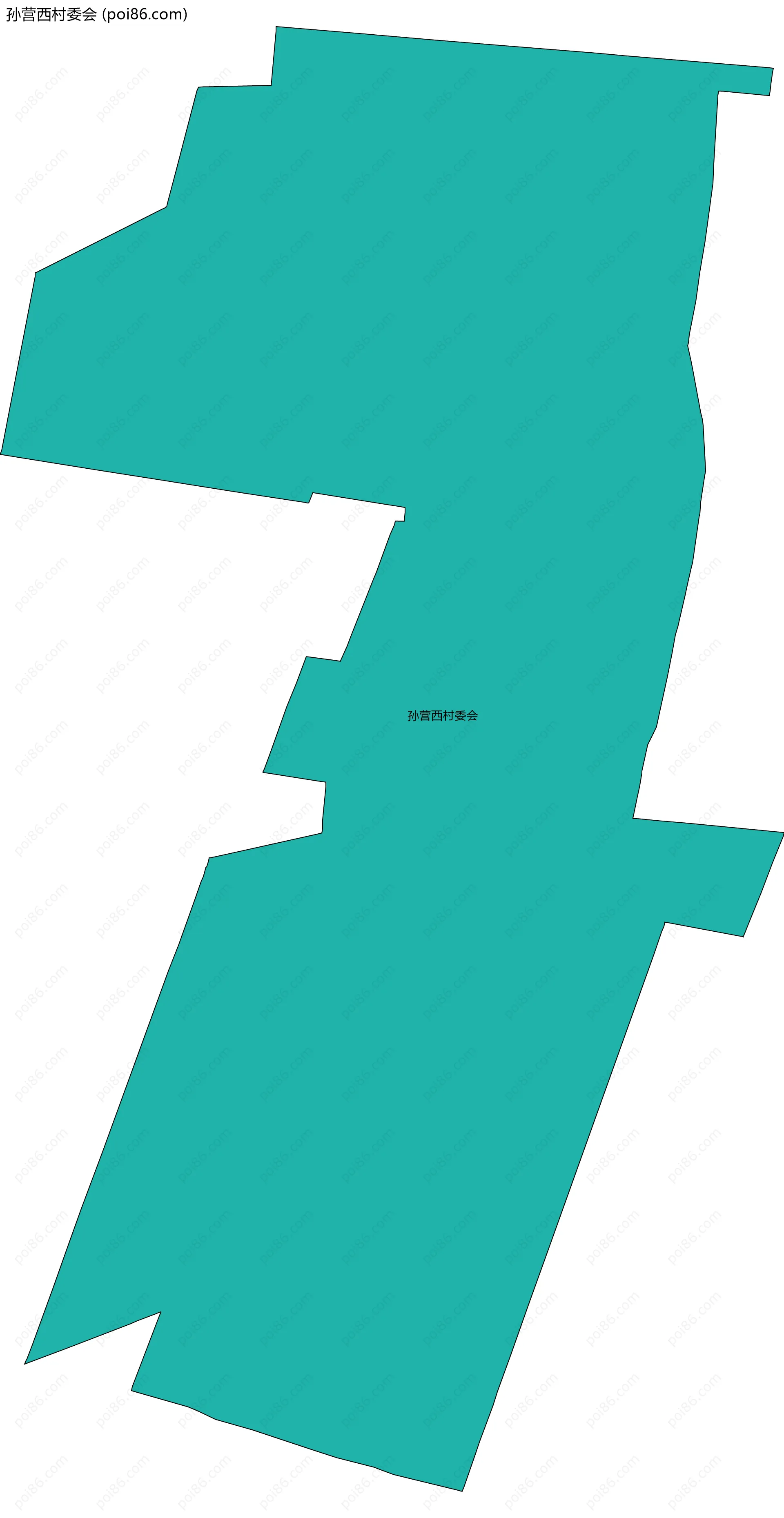 孙营西村委会边界地图