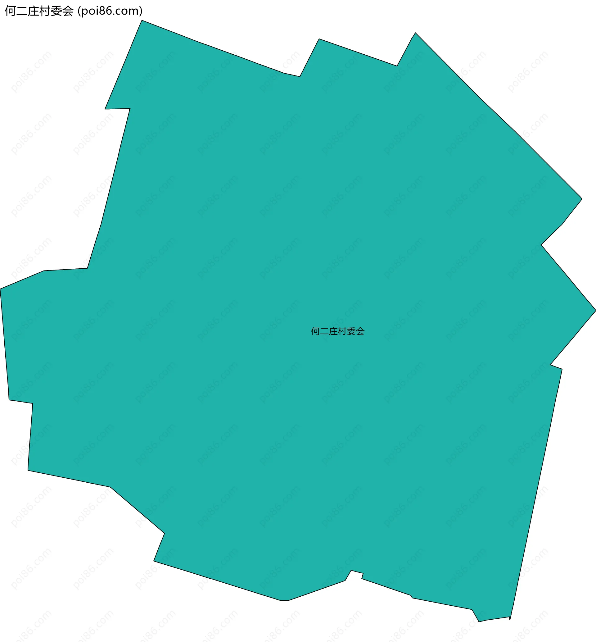何二庄村委会边界地图