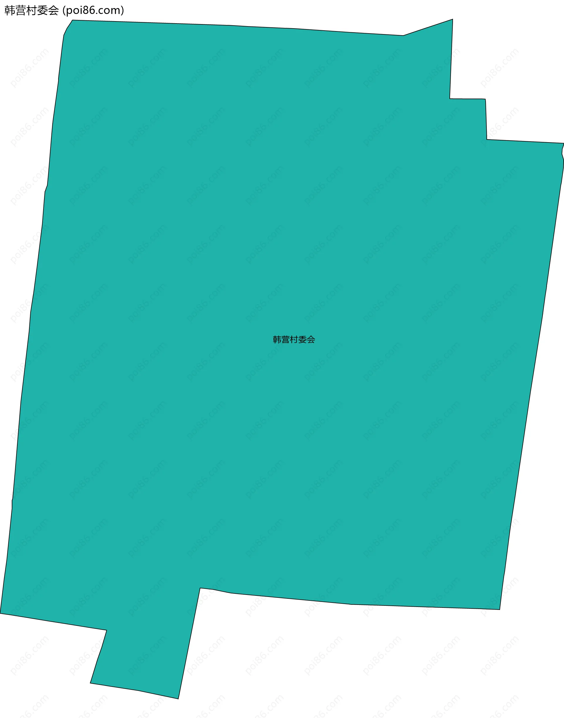 韩营村委会边界地图