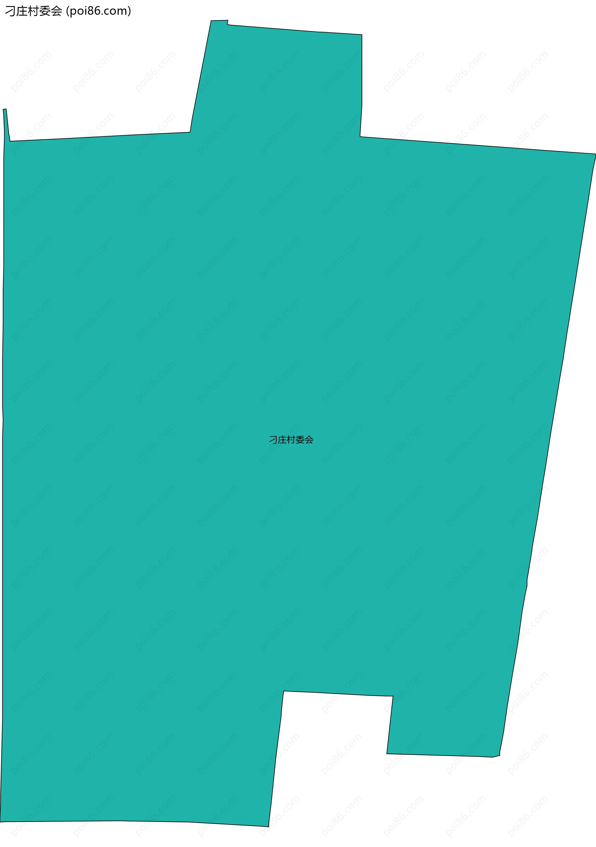 刁庄村委会边界地图