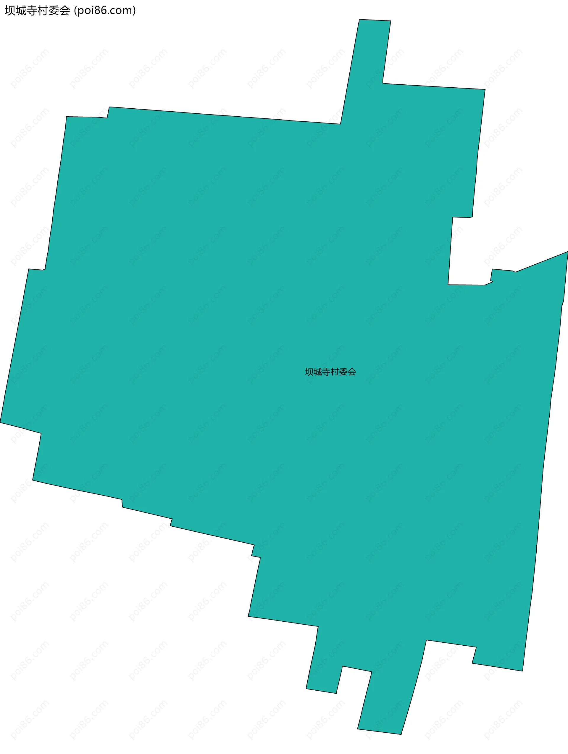 坝城寺村委会边界地图