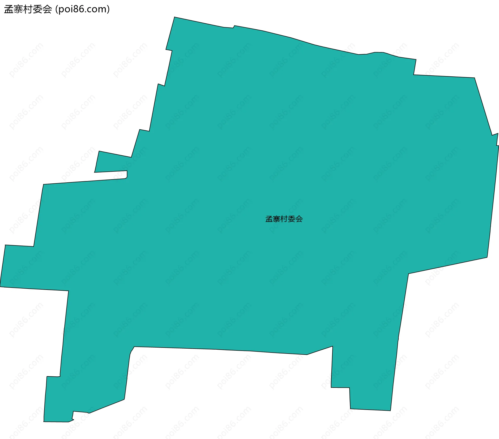 孟寨村委会边界地图
