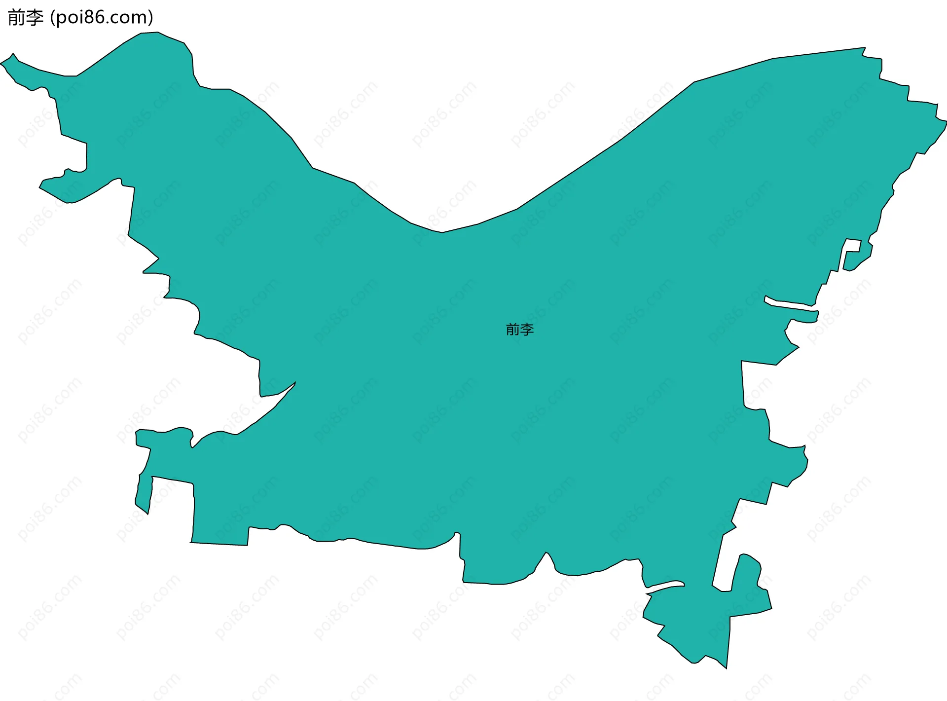 前李边界地图