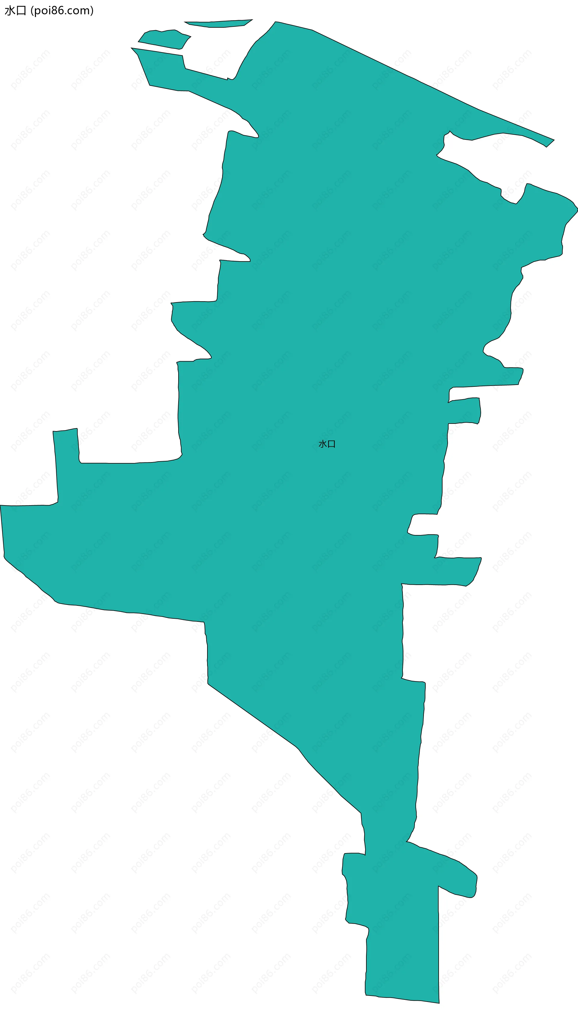 水口边界地图
