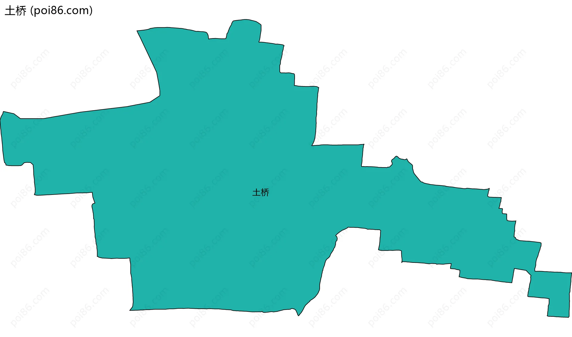 土桥边界地图