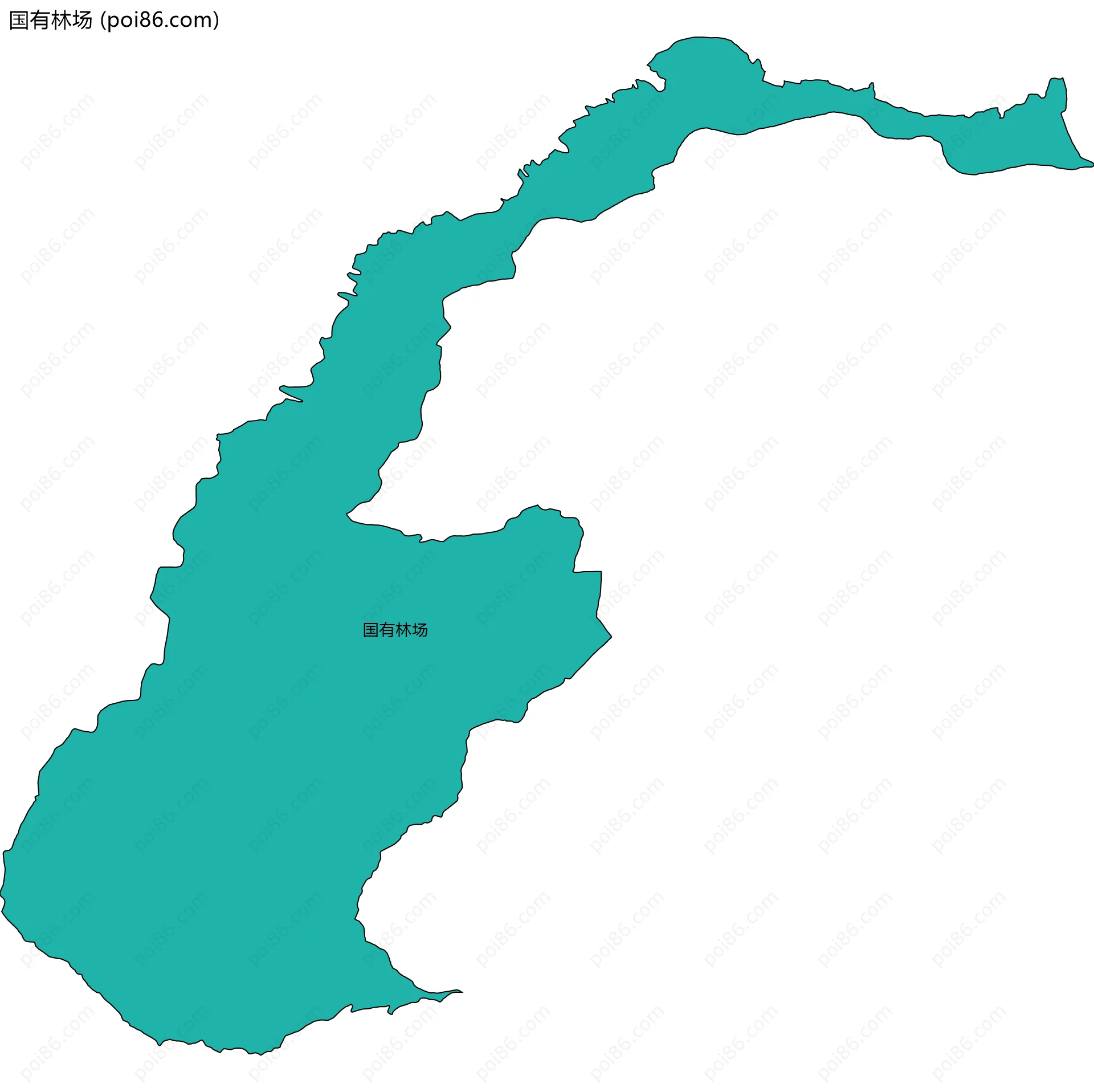 国有林场边界地图