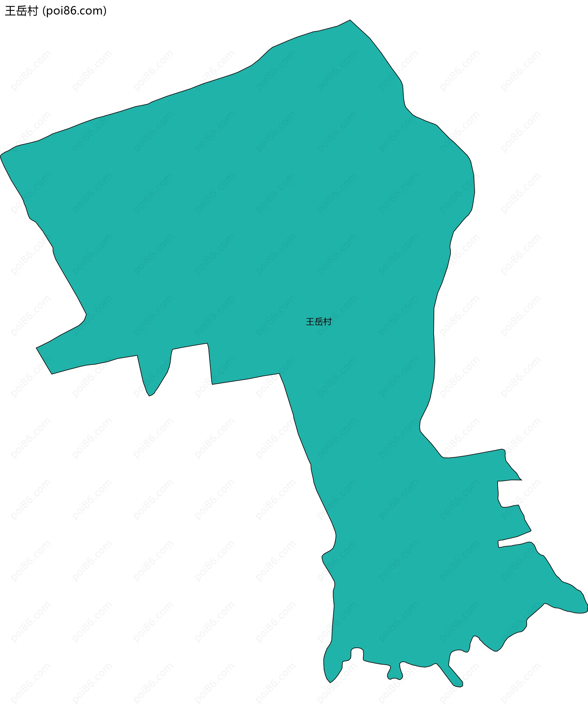 王岳村边界地图