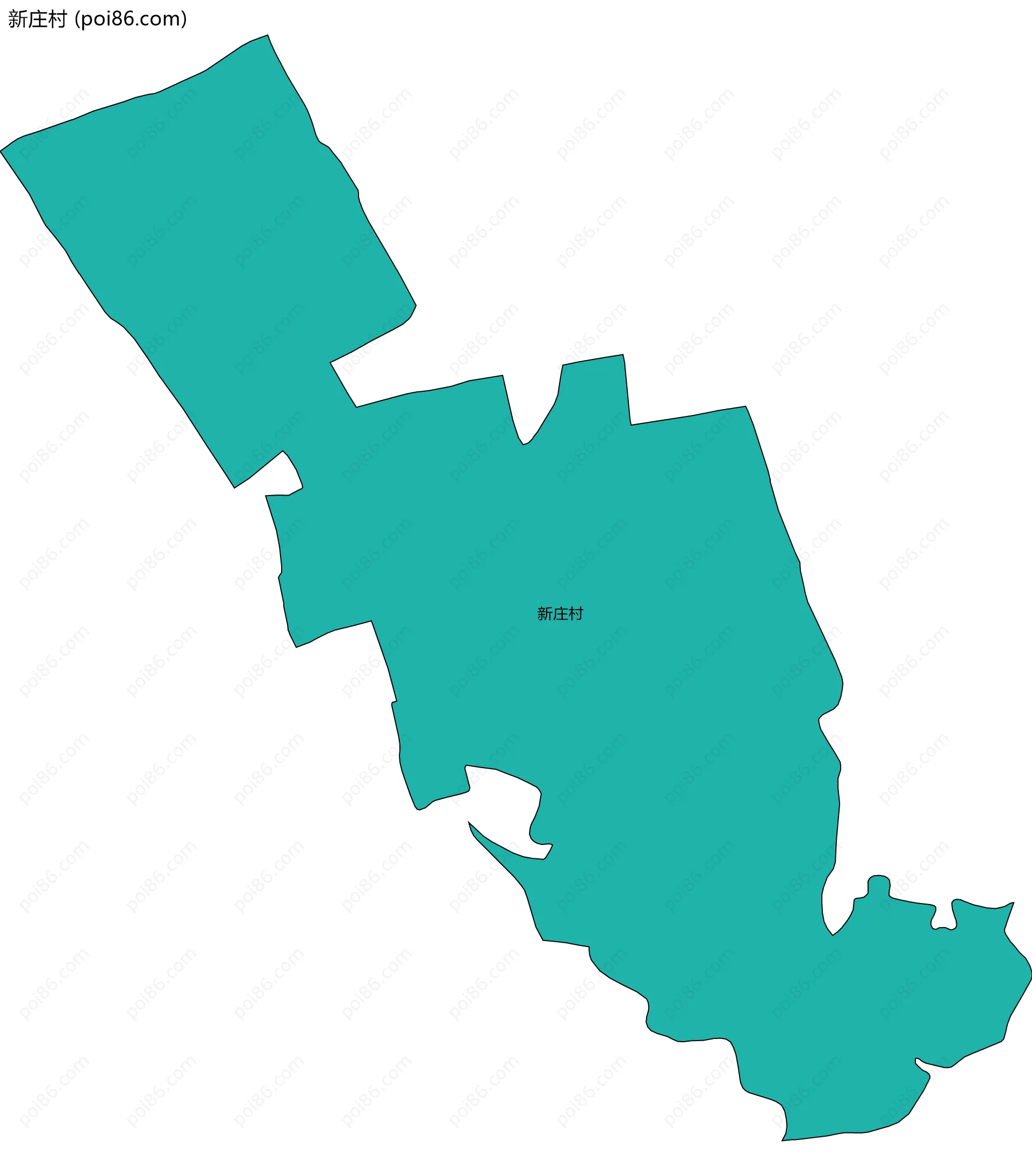 新庄村边界地图