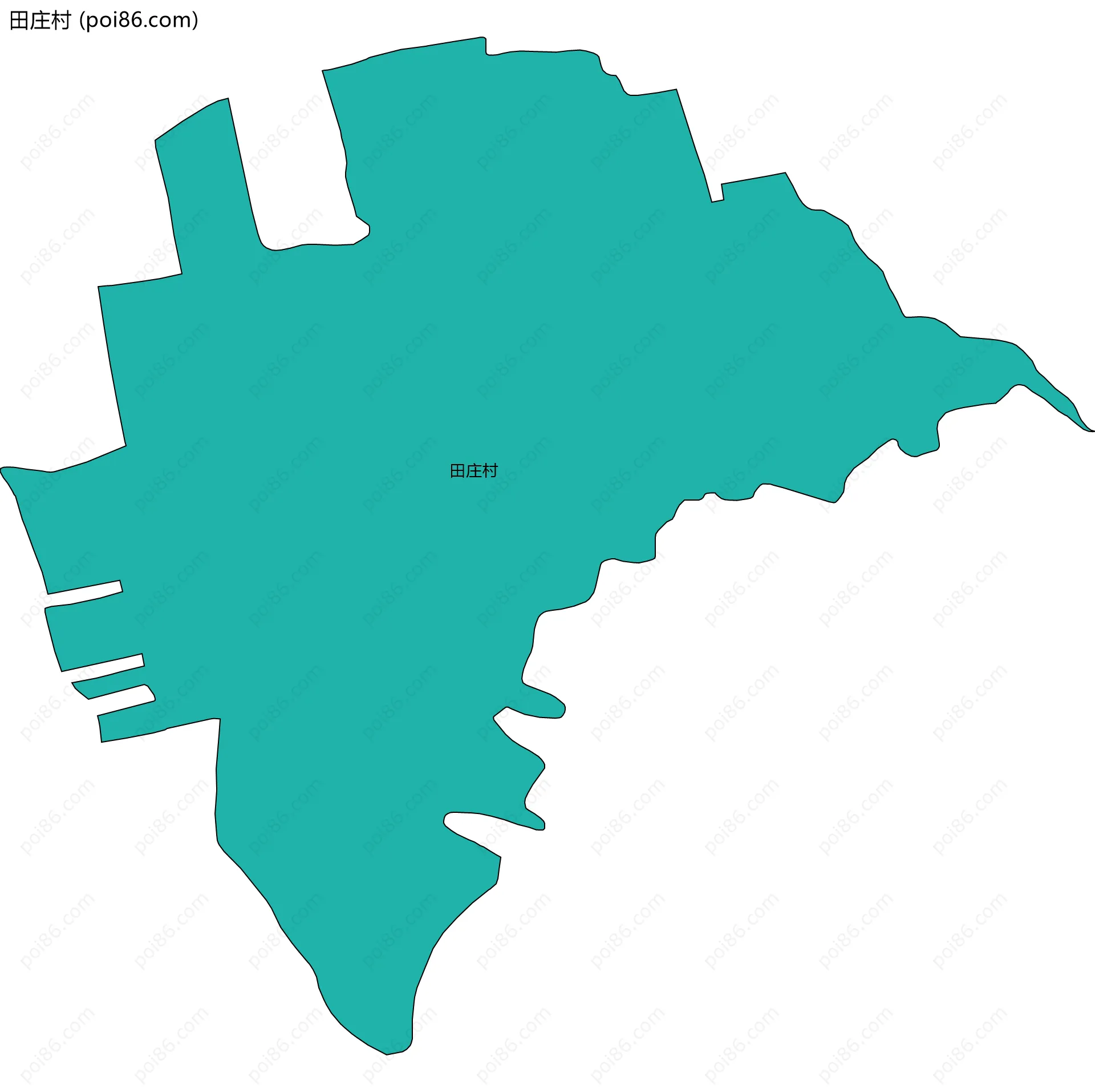 田庄村边界地图