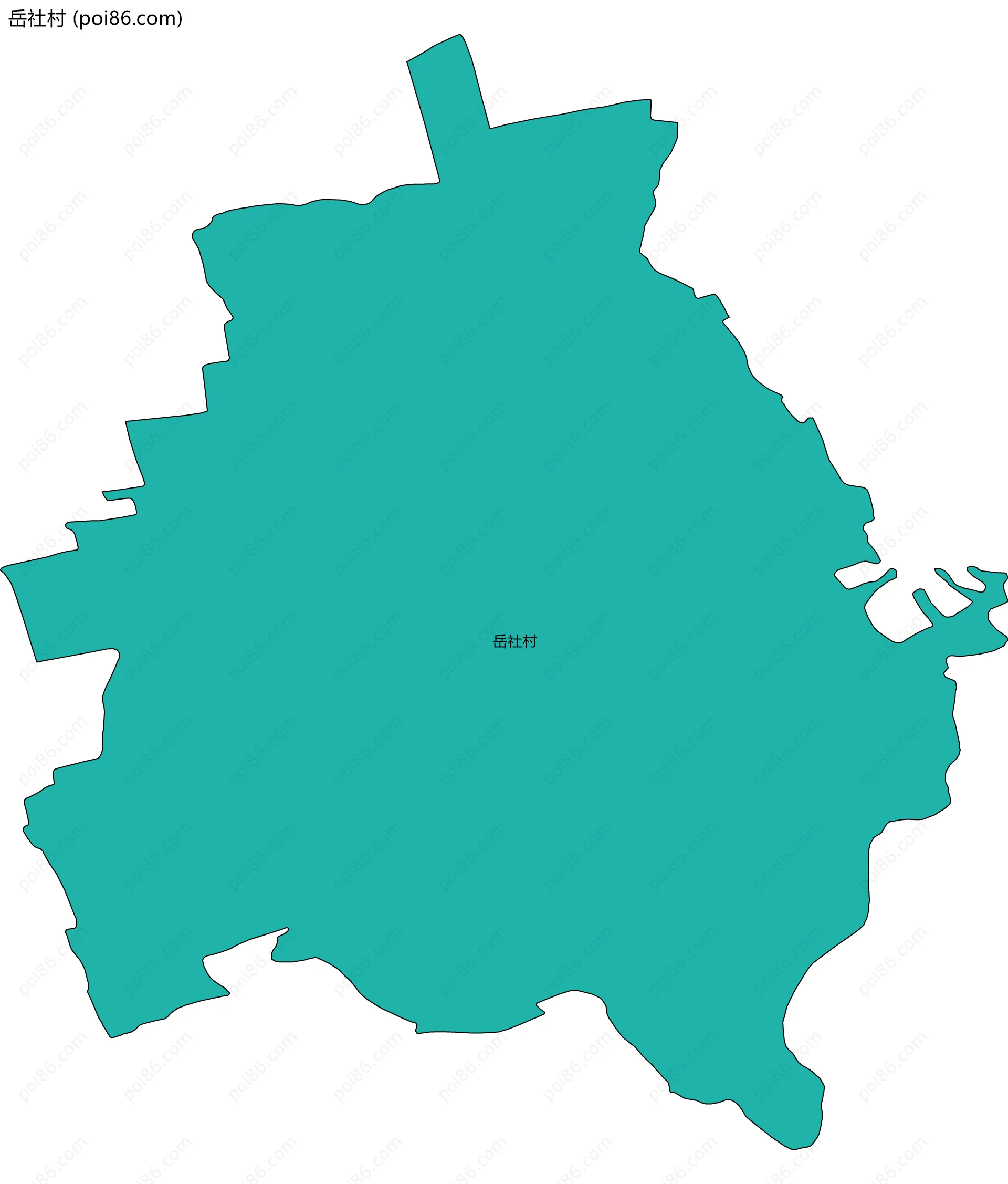 岳社村边界地图