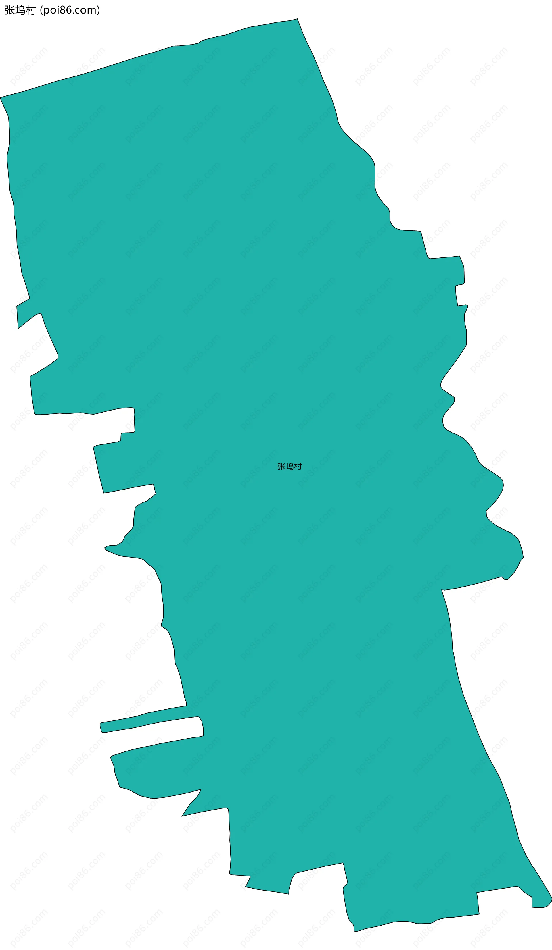 张坞村边界地图