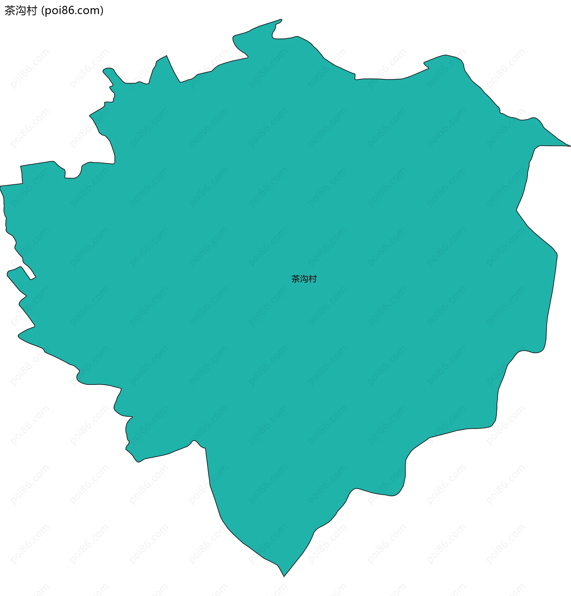 茶沟村边界地图