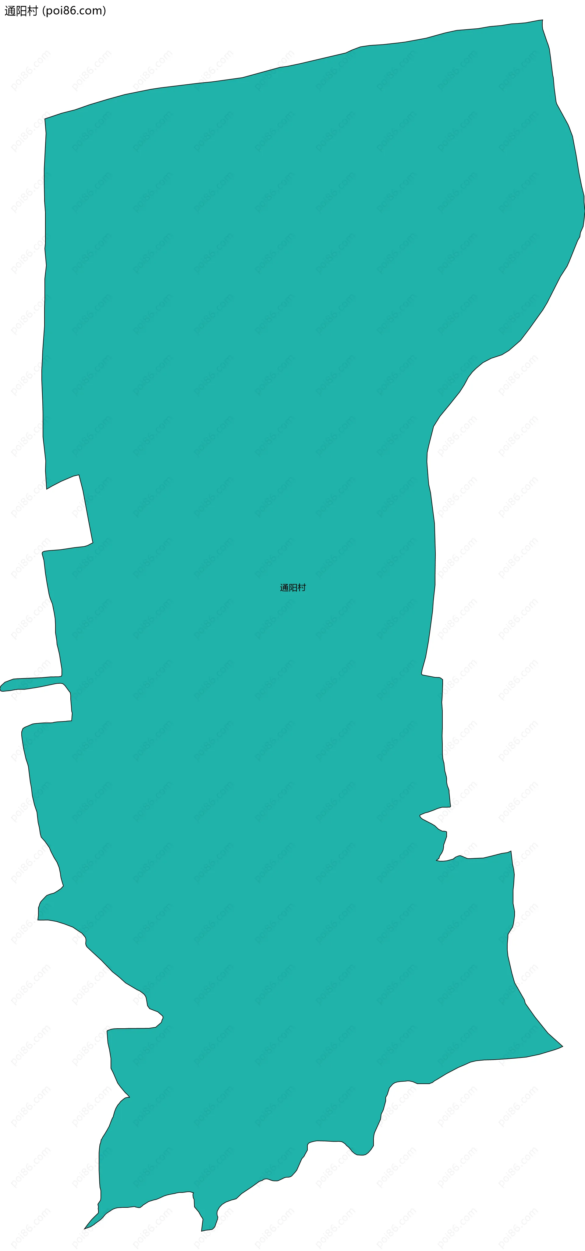 通阳村边界地图