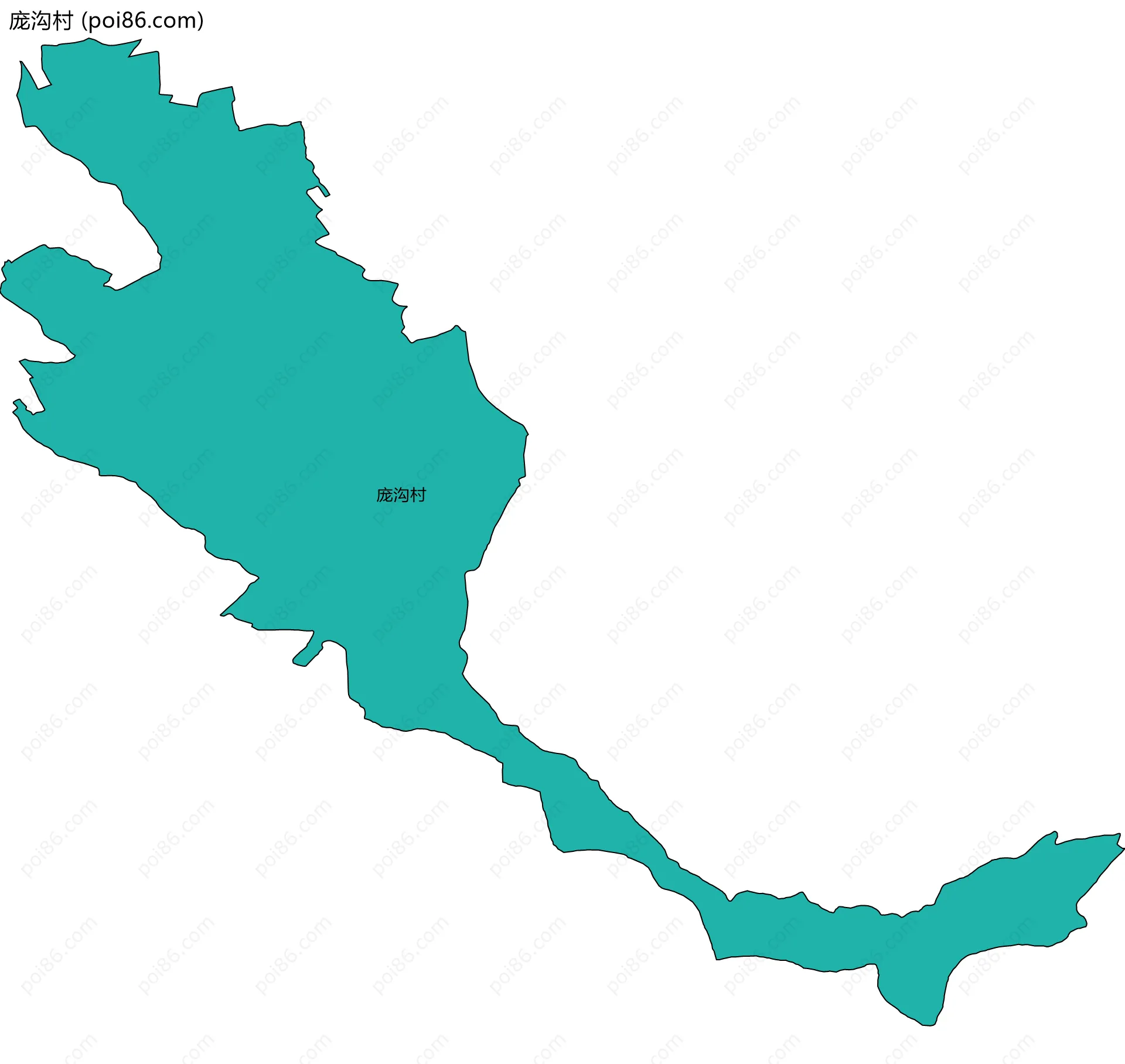 庞沟村边界地图