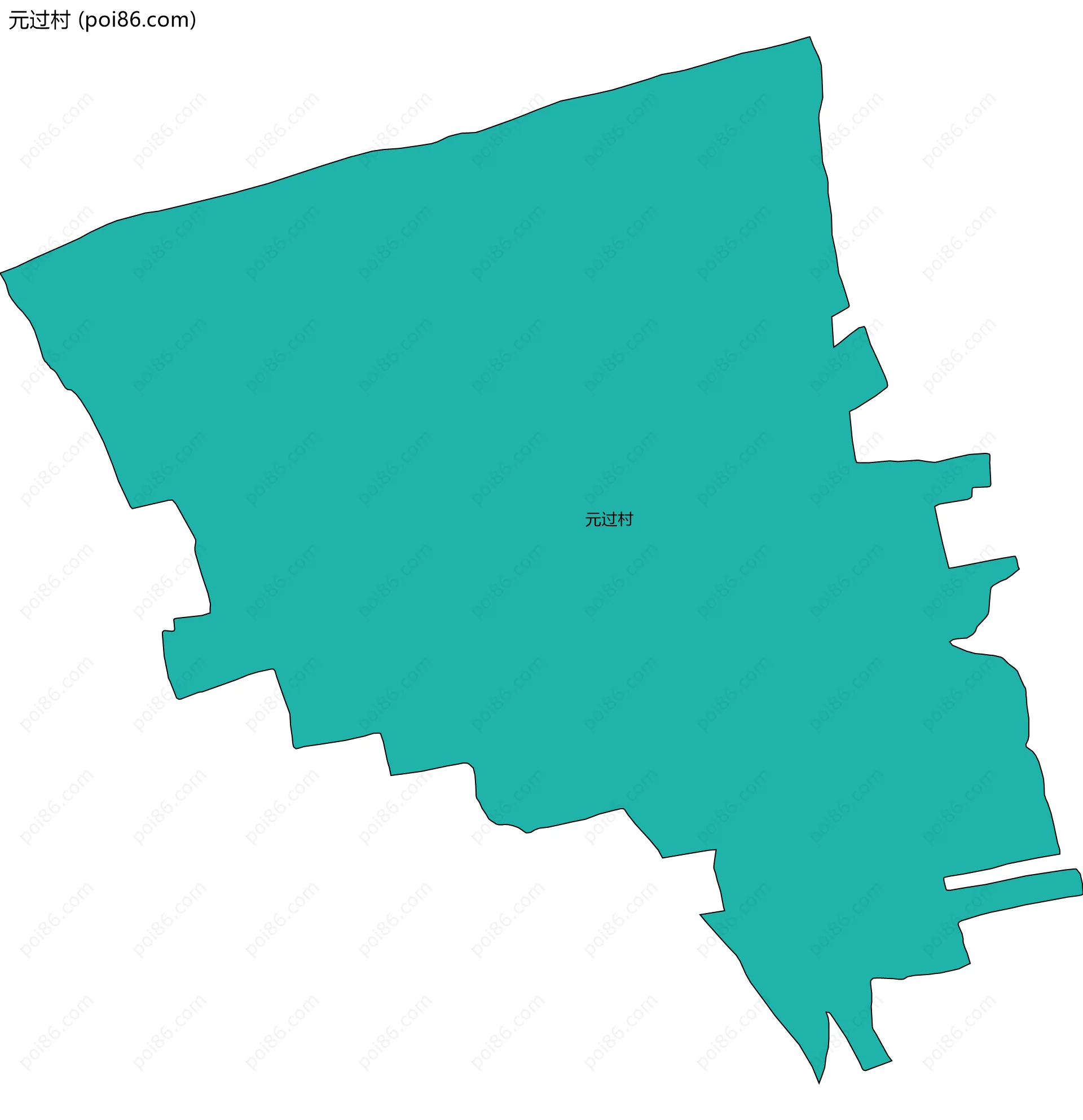元过村边界地图