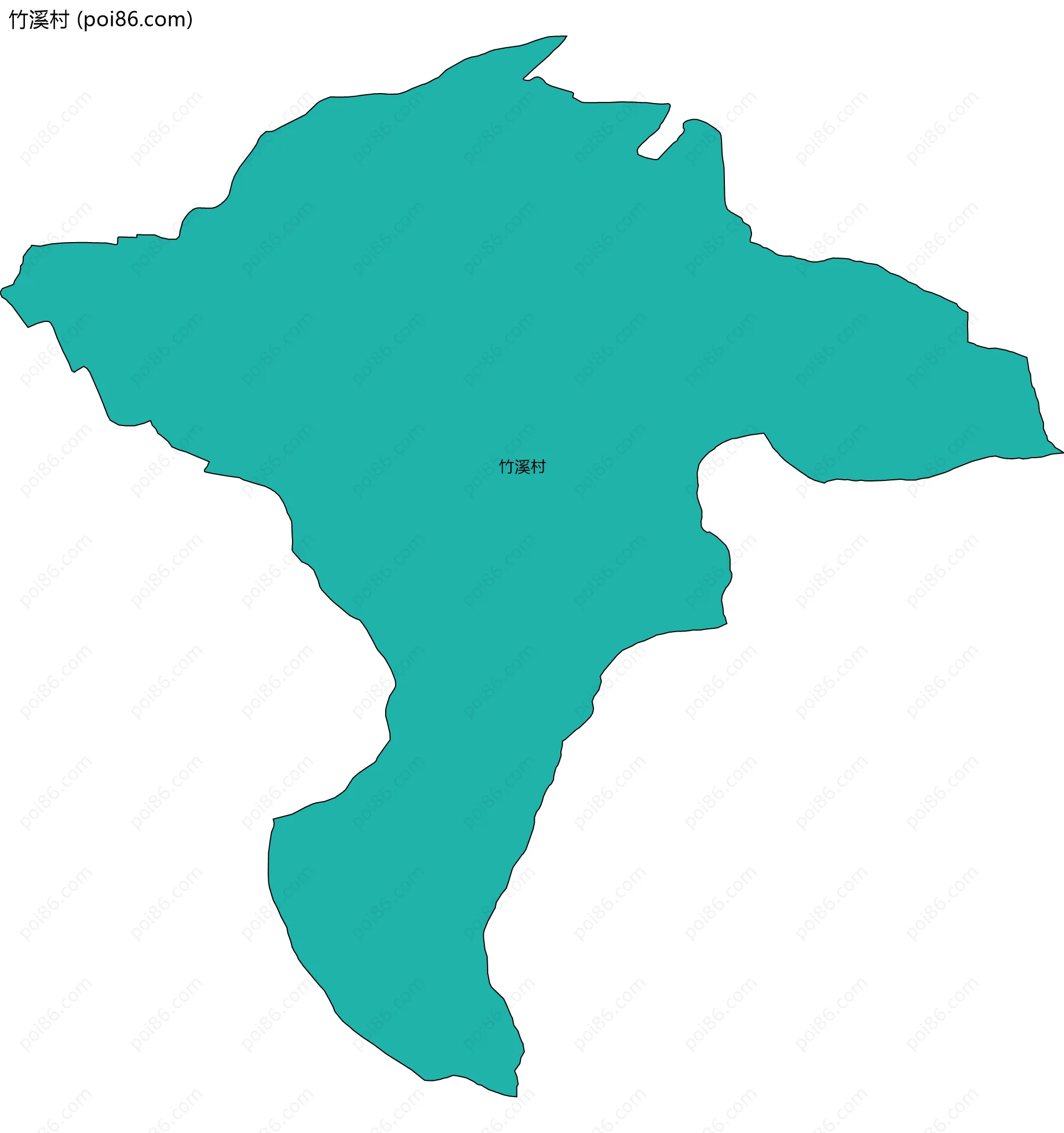 竹溪村边界地图