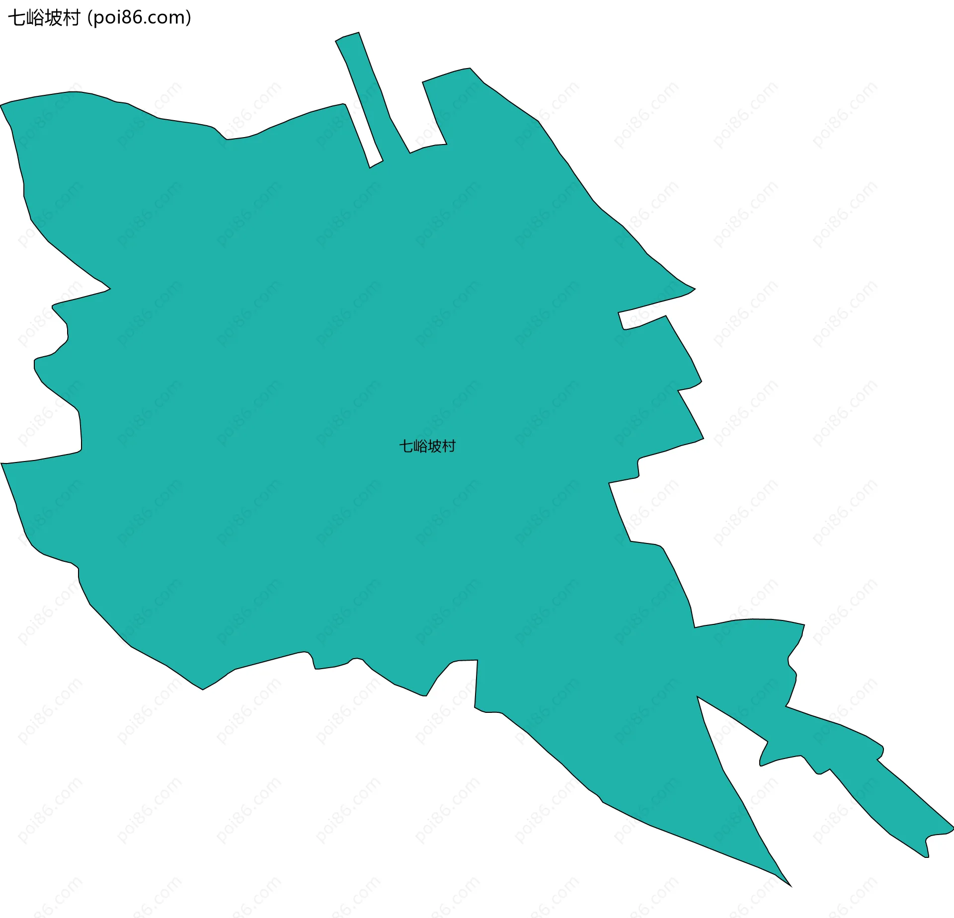 七峪坡村边界地图