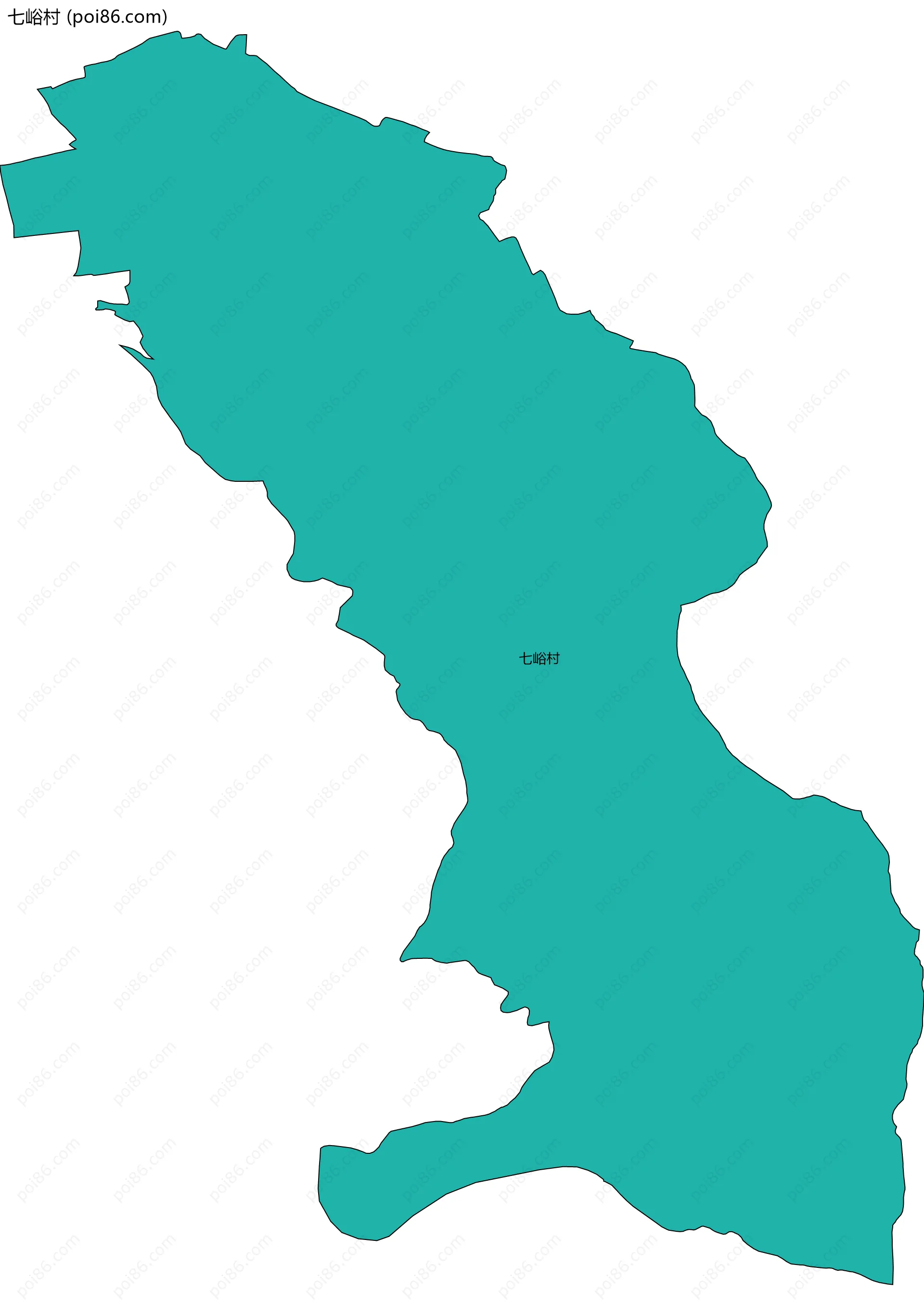 七峪村边界地图